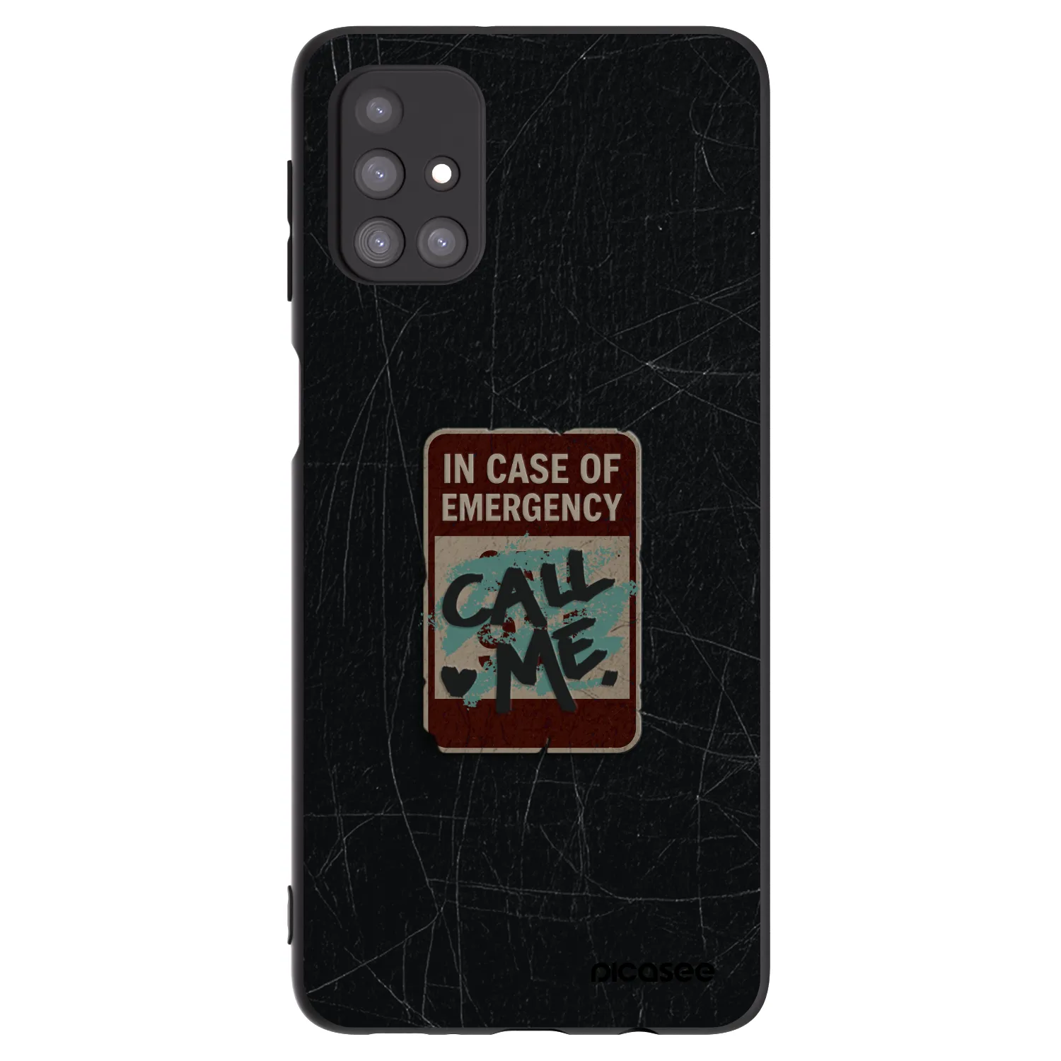 Picasee Μαύρη θήκη σιλικόνης για Samsung Galaxy M31s - EMERGENCY