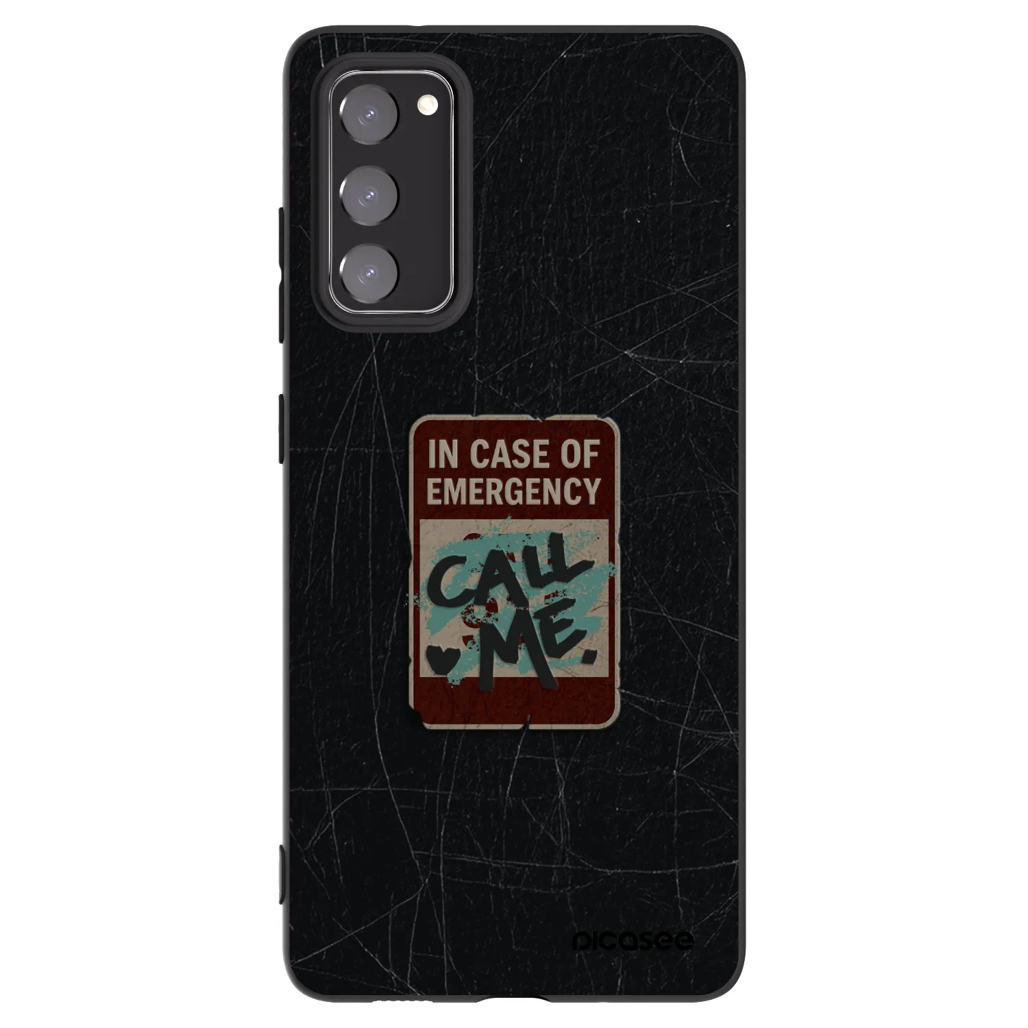 Picasee Μαύρη θήκη σιλικόνης για Samsung Galaxy S20 FE - EMERGENCY