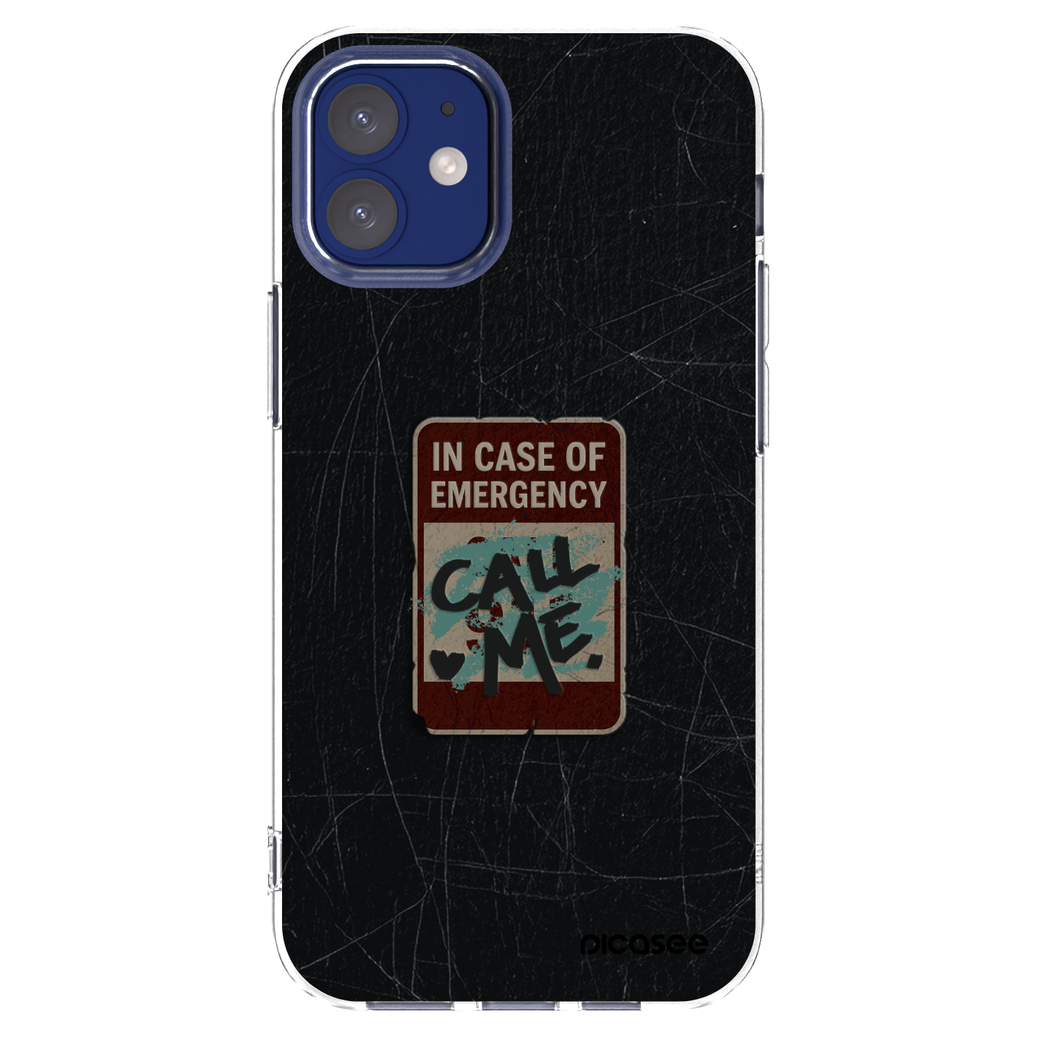 Picasee διαφανής θήκη σιλικόνης Apple iPhone 12 mini - EMERGENCY