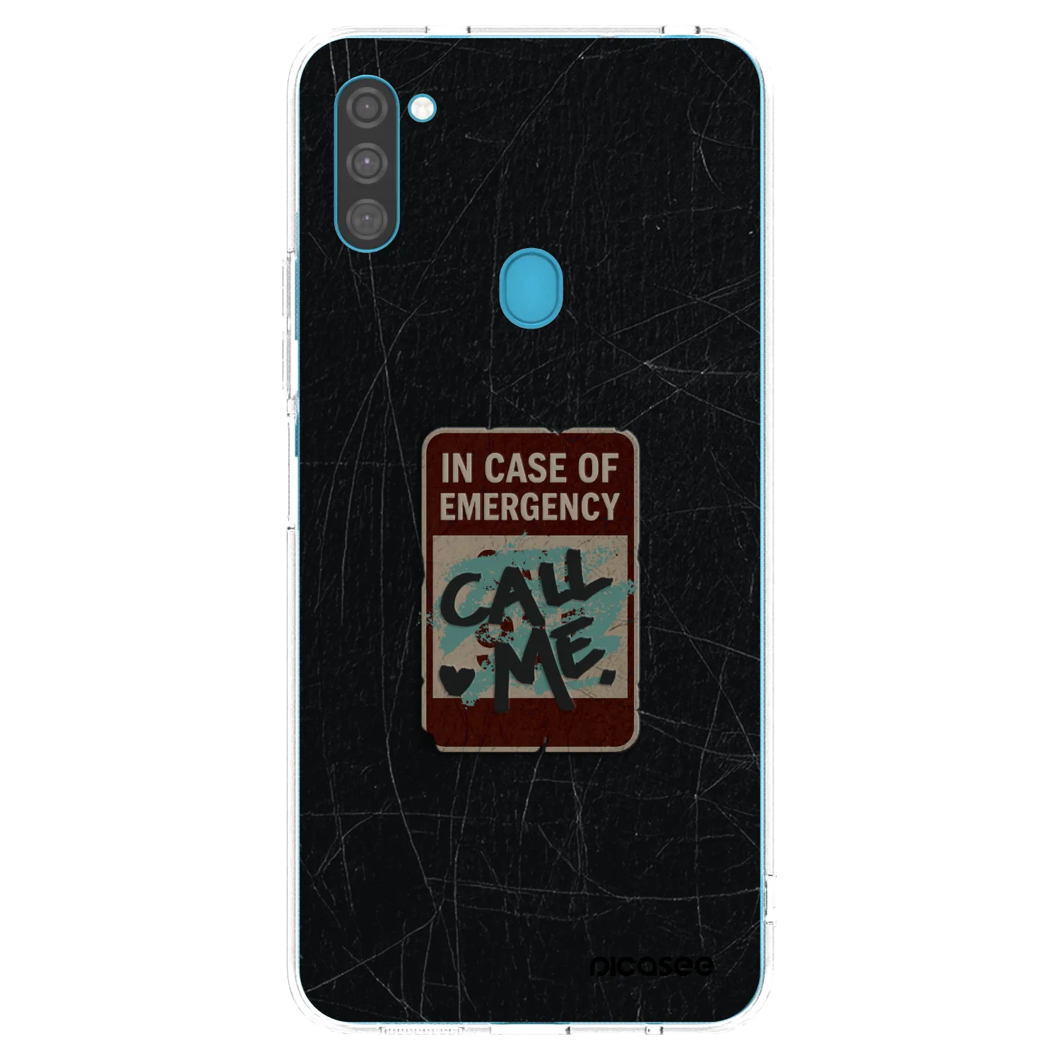 Picasee διαφανής θήκη σιλικόνης Samsung Galaxy M11 - EMERGENCY