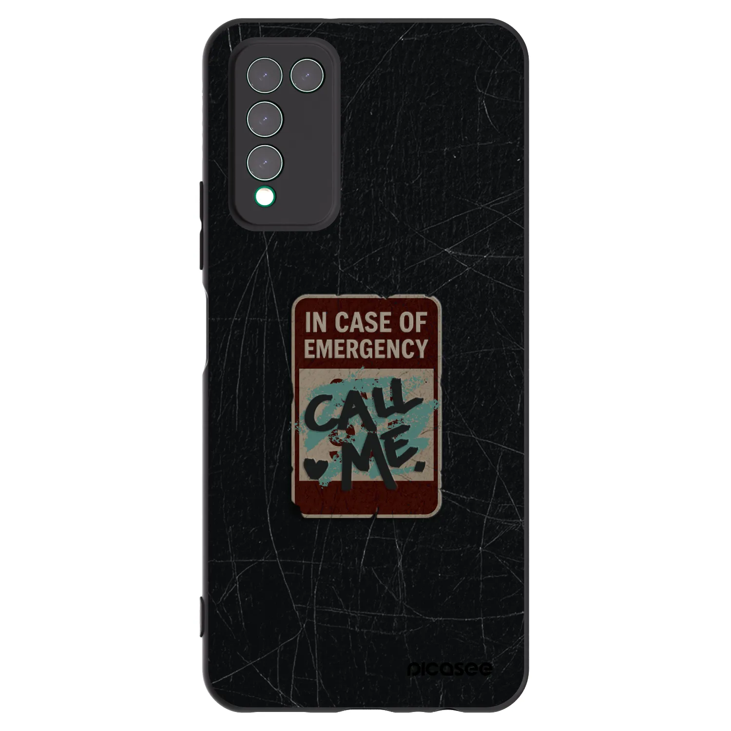 Picasee Μαύρη θήκη σιλικόνης για Honor 10X Lite - EMERGENCY