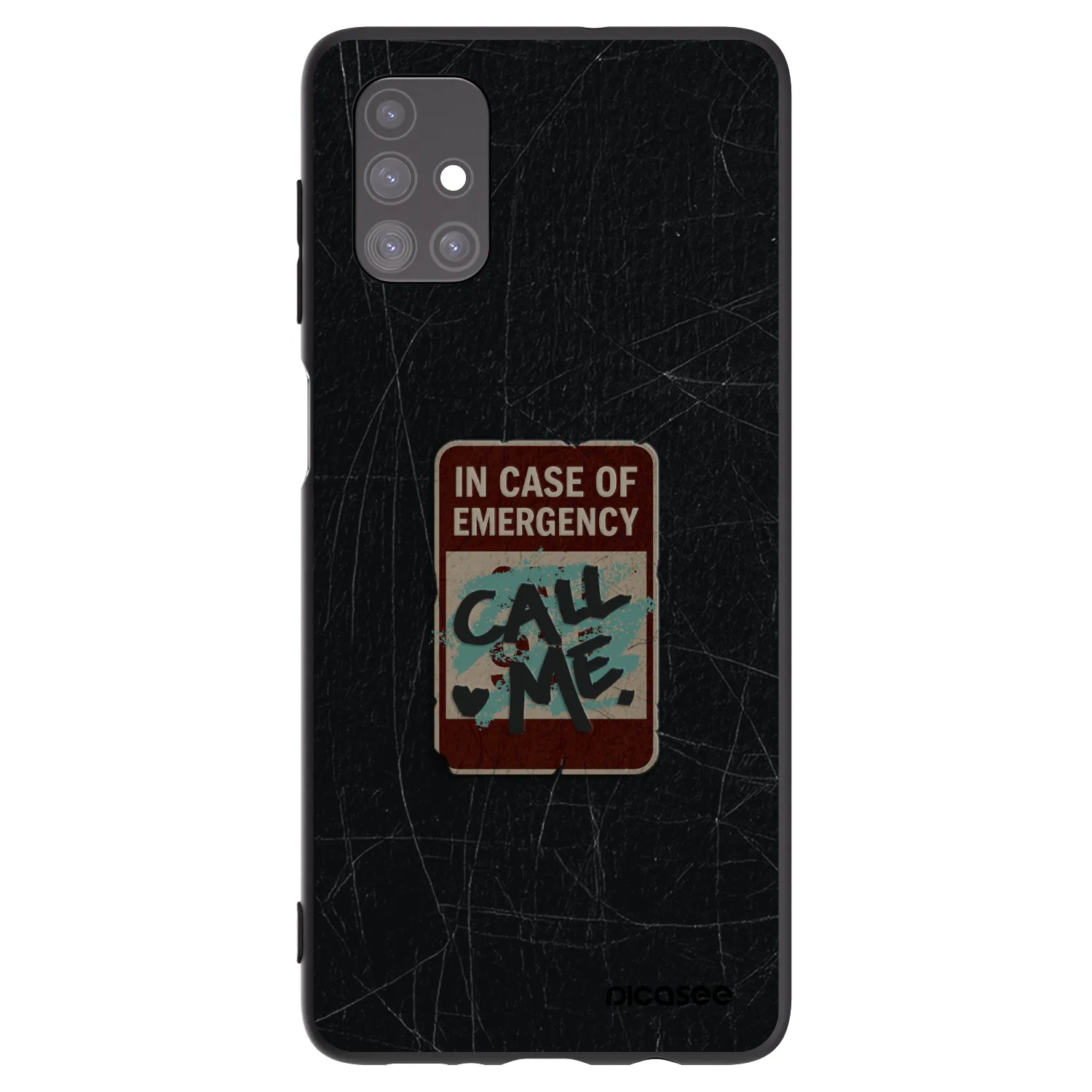 Picasee Μαύρη θήκη σιλικόνης για Samsung Galaxy M51 M515F - EMERGENCY
