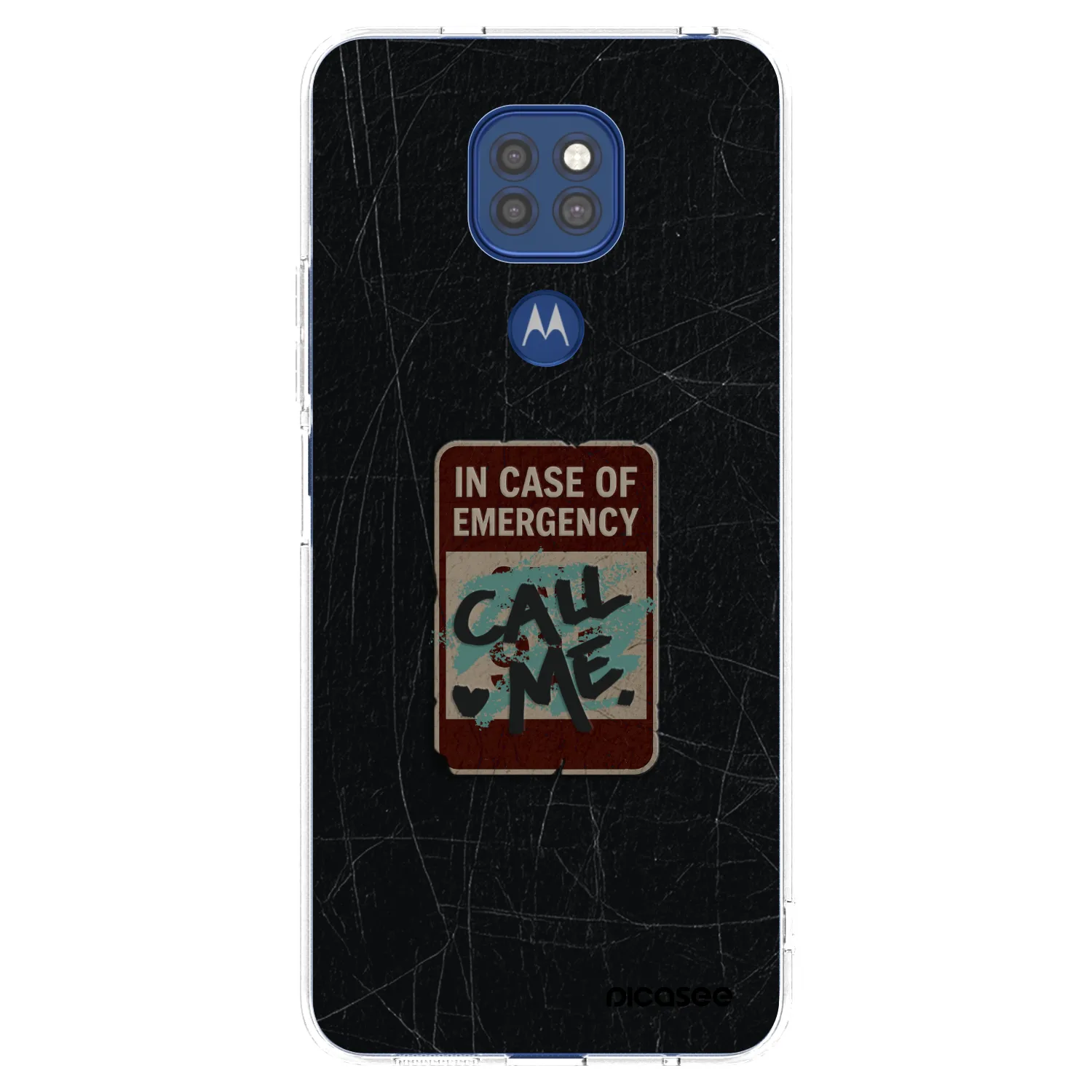 Picasee διαφανής θήκη σιλικόνης Motorola Moto G9 Play - EMERGENCY