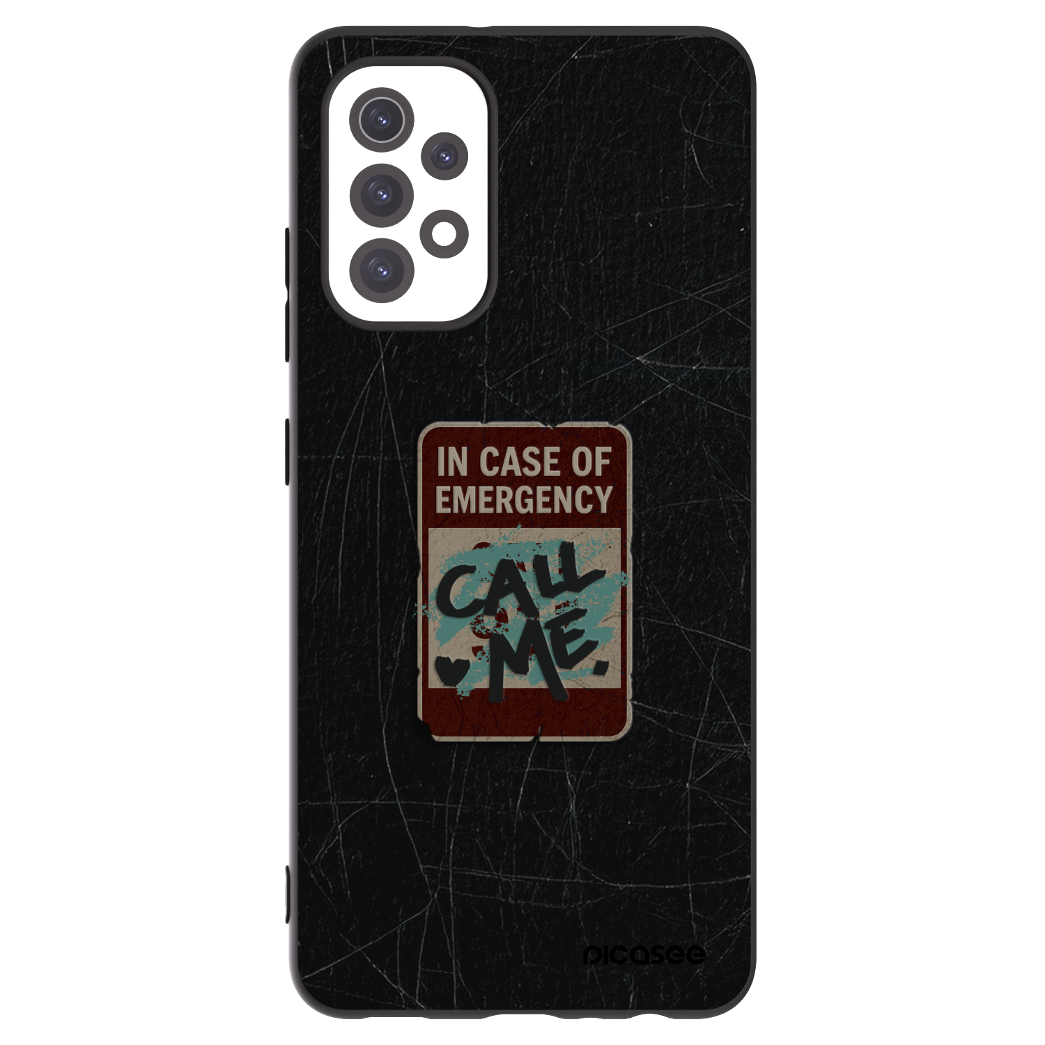 Picasee Μαύρη θήκη σιλικόνης για Samsung Galaxy A32 5G A326B - EMERGENCY