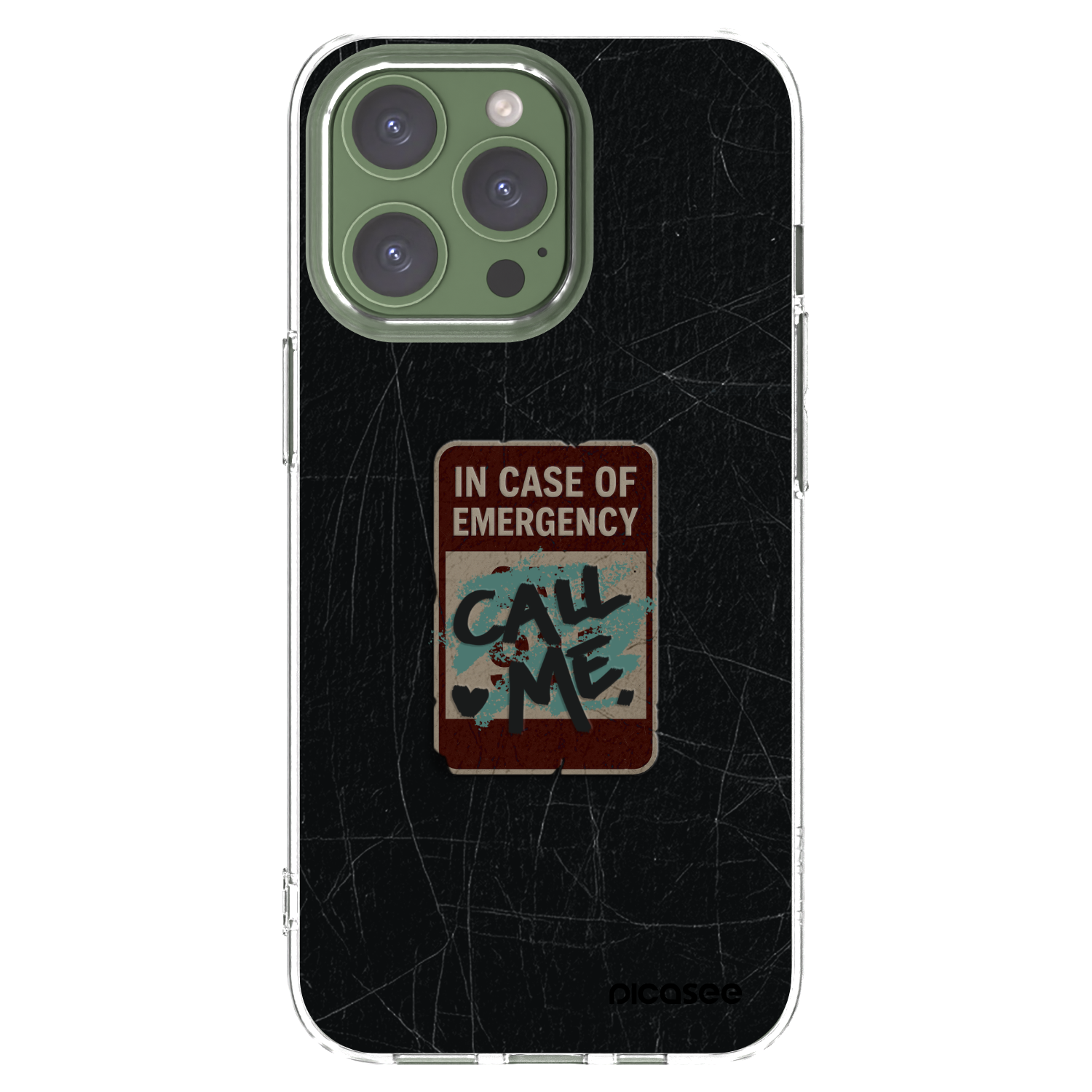 Picasee διαφανής θήκη σιλικόνης Apple iPhone 13 Pro - EMERGENCY