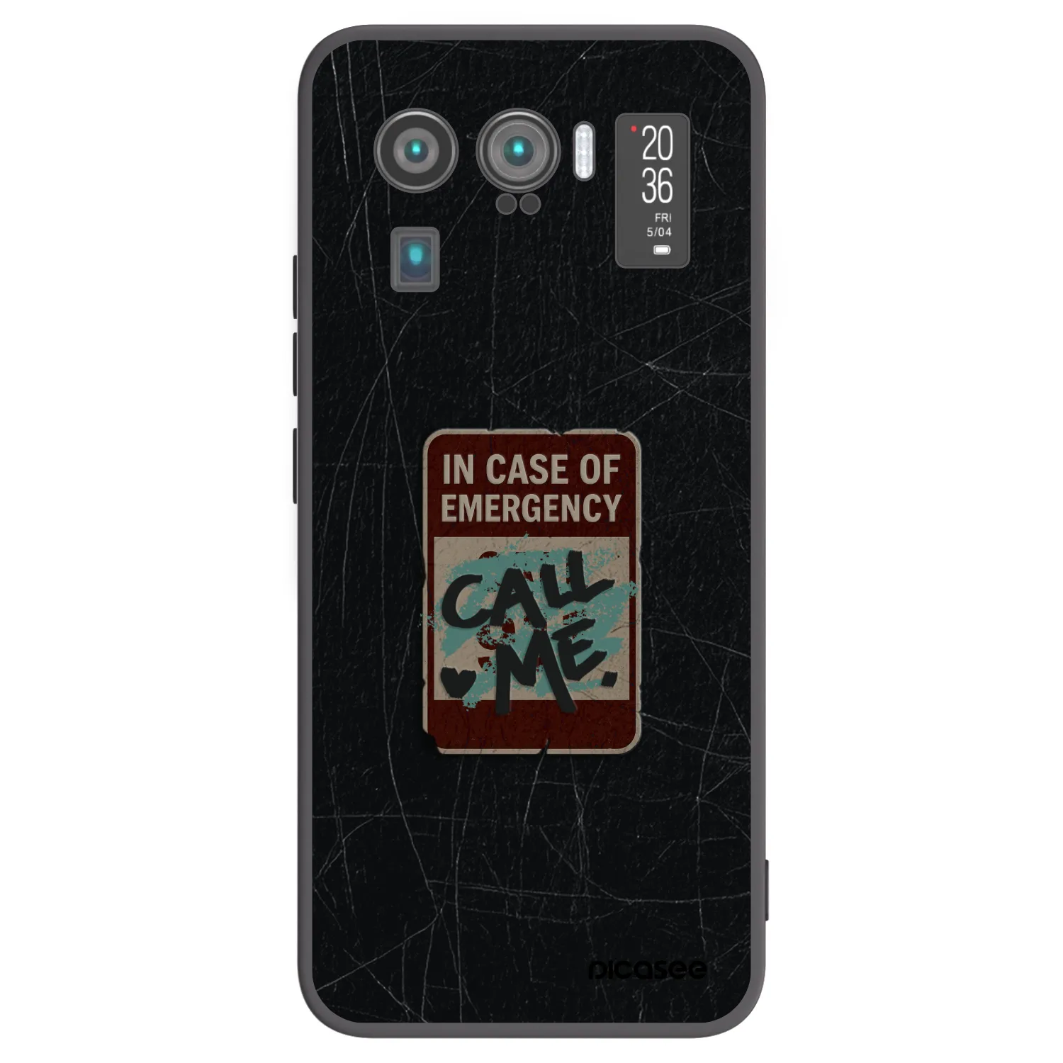 Picasee Μαύρη θήκη σιλικόνης για Xiaomi Mi 11 Ultra - EMERGENCY