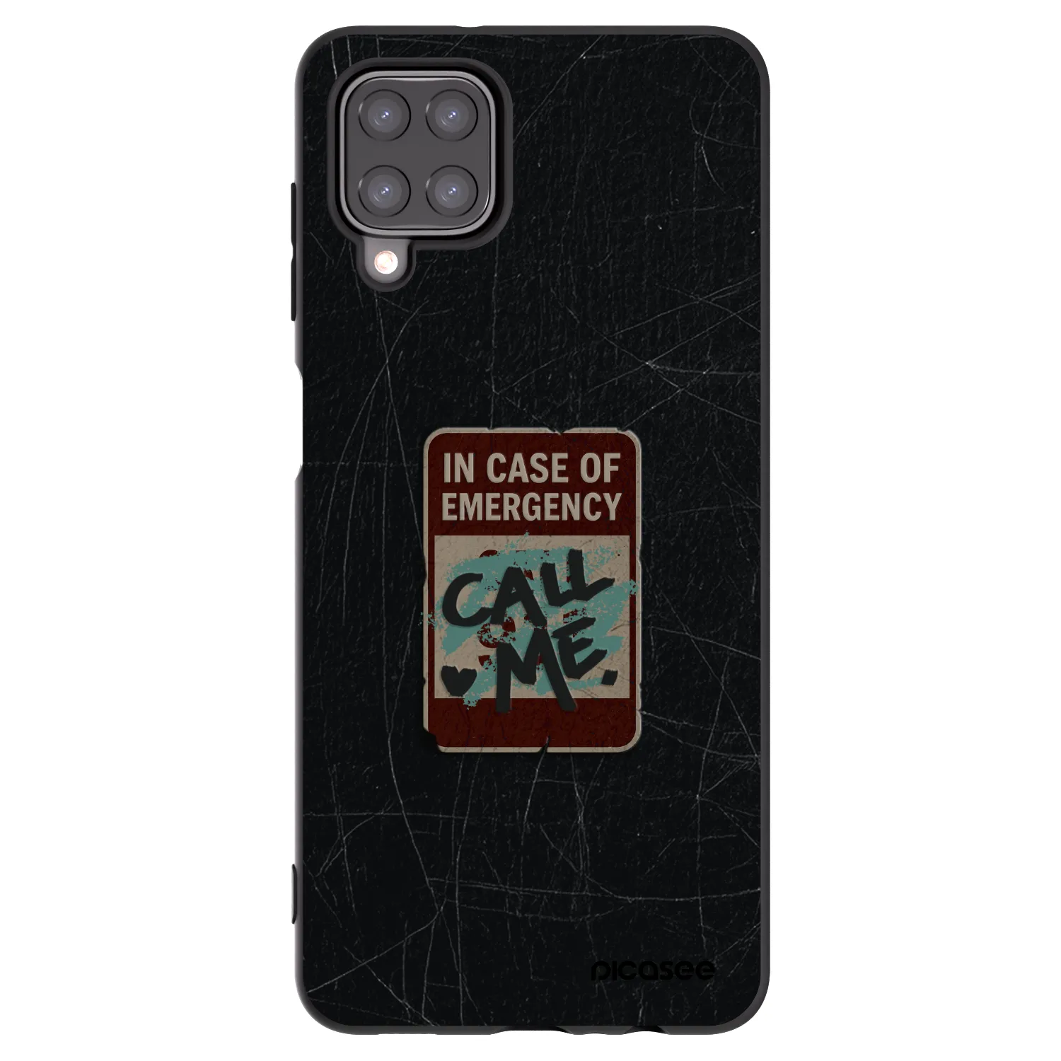 Picasee Μαύρη θήκη σιλικόνης για Samsung Galaxy M12 M127F - EMERGENCY