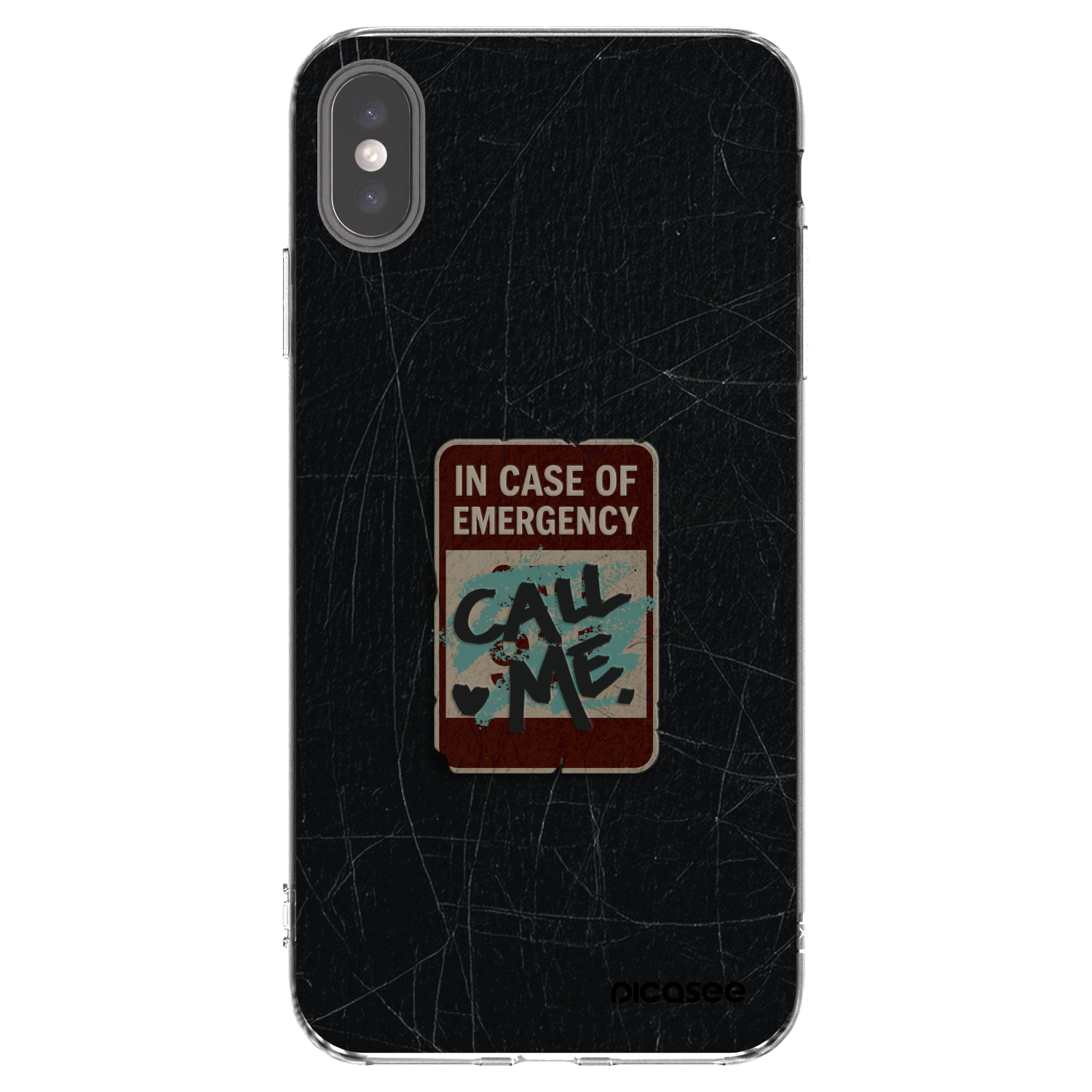 Picasee διαφανής θήκη σιλικόνης Apple iPhone XS Max - EMERGENCY