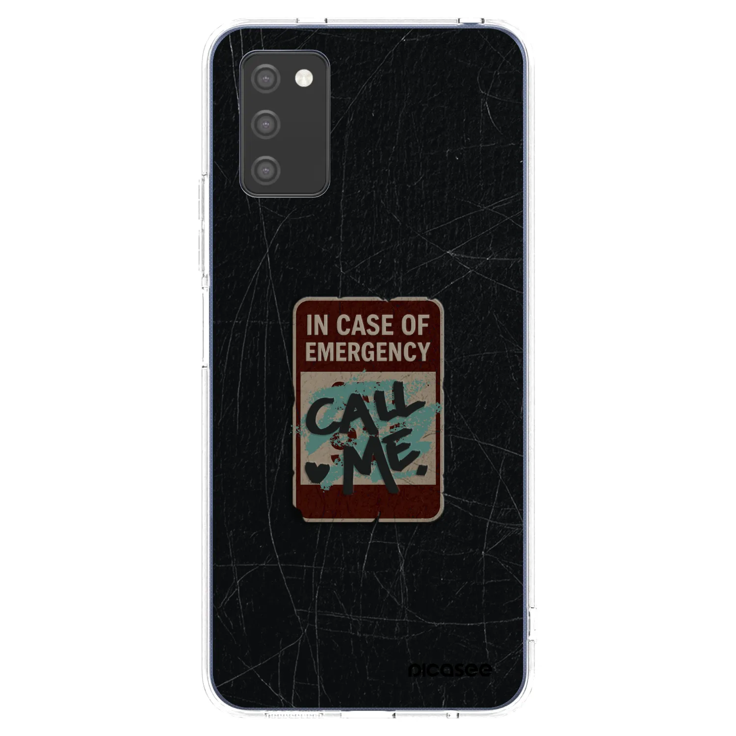 Picasee διαφανής θήκη σιλικόνης Samsung Galaxy A03s A037G - EMERGENCY