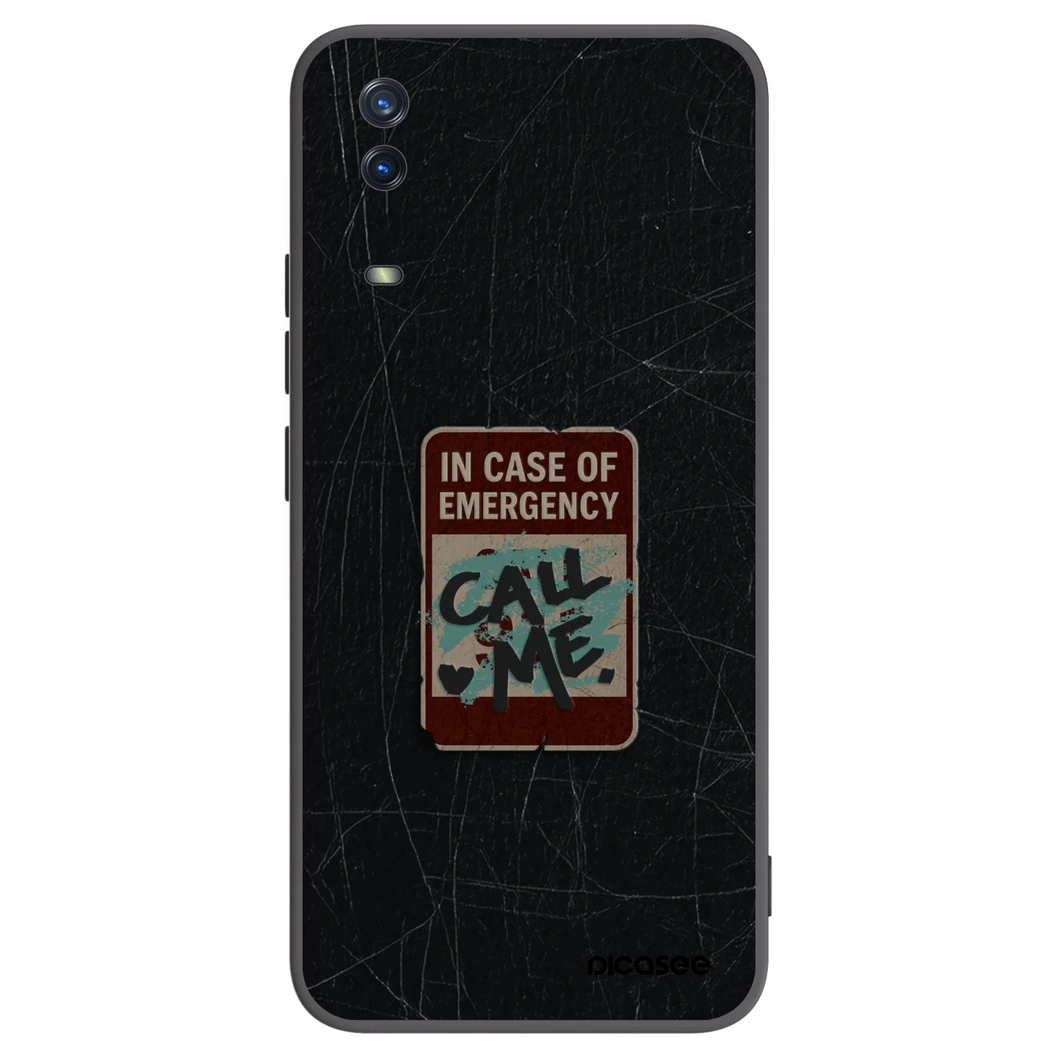 Picasee Μαύρη θήκη σιλικόνης για Vivo Y11s - EMERGENCY