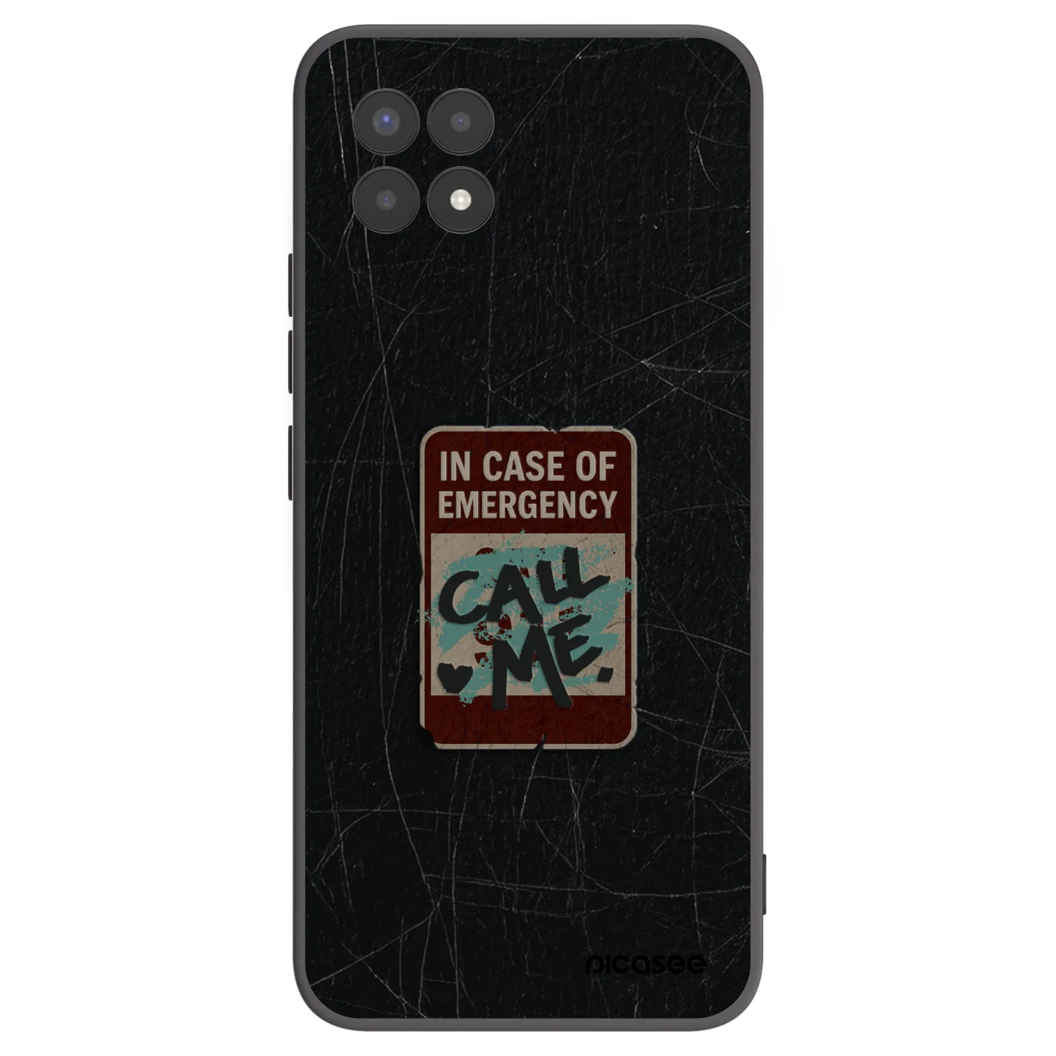 Picasee Μαύρη θήκη σιλικόνης για Realme 8i - EMERGENCY