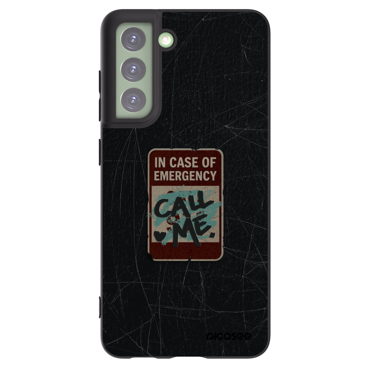 Picasee Μαύρη θήκη σιλικόνης για Samsung Galaxy S21 FE 5G - EMERGENCY