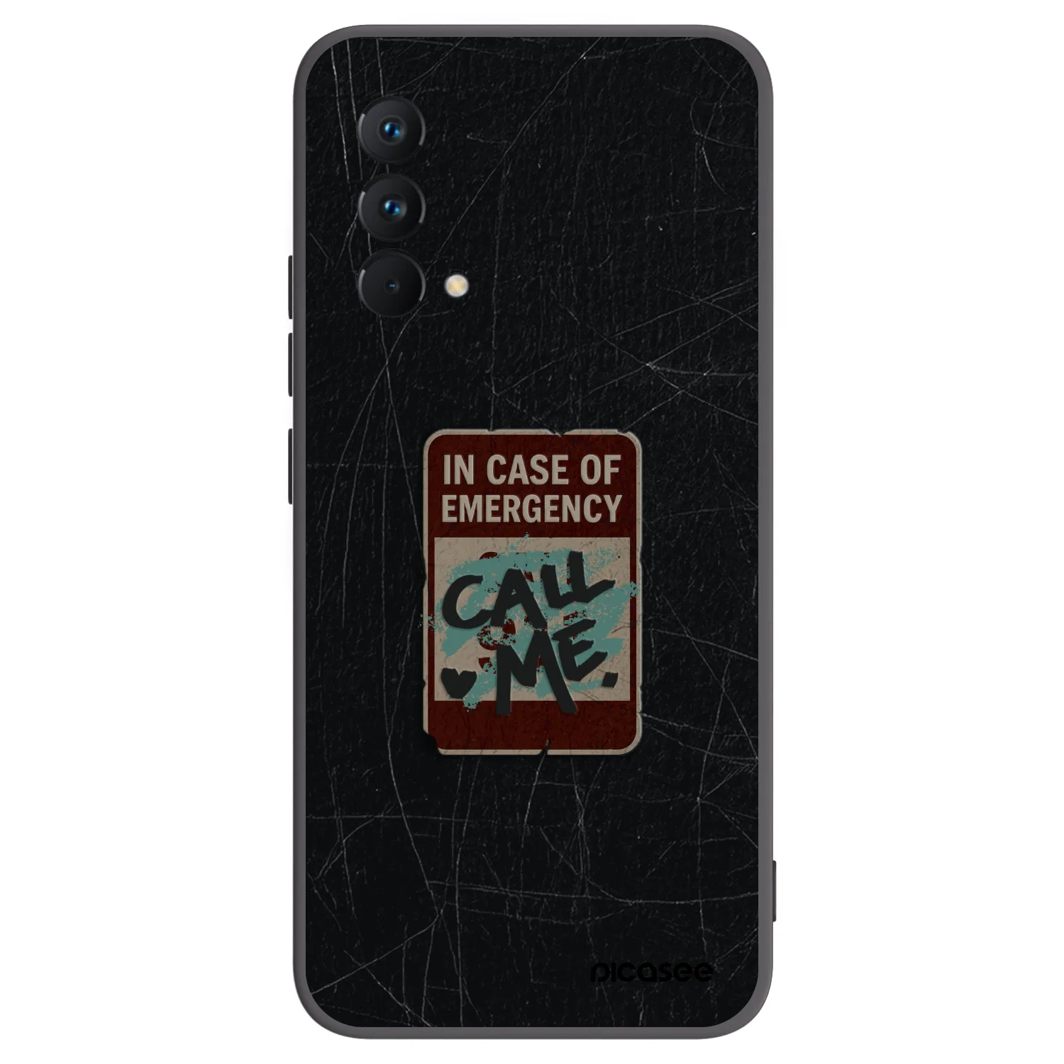 Picasee Μαύρη θήκη σιλικόνης για Realme GT Master Edition 5G - EMERGENCY