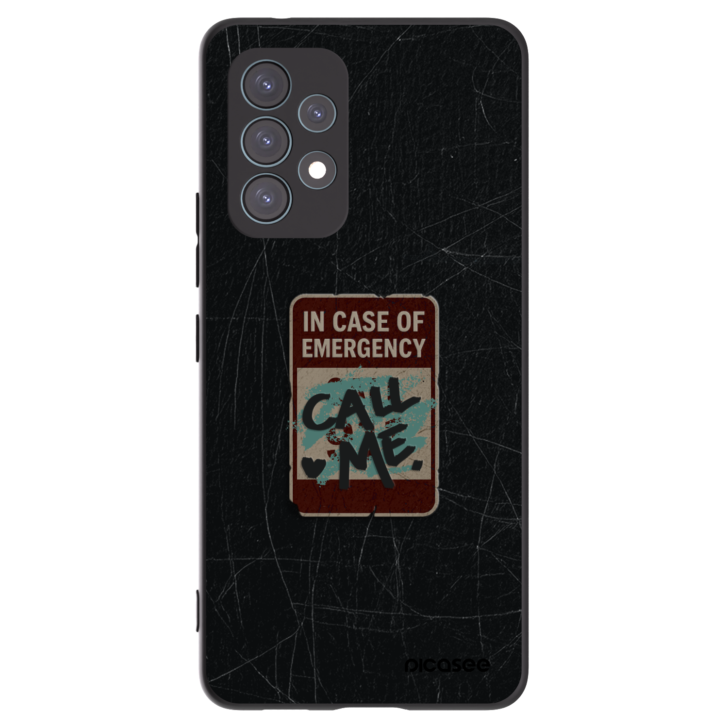 Picasee Μαύρη θήκη σιλικόνης για Samsung Galaxy A53 5G A536 - EMERGENCY