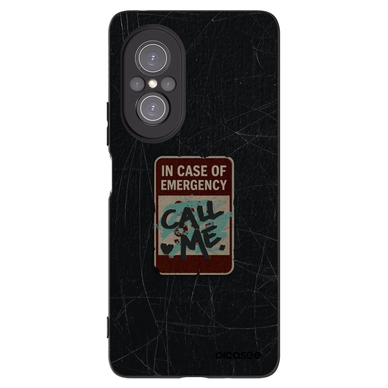 Picasee Μαύρη θήκη σιλικόνης για Huawei Nova 9 SE - EMERGENCY