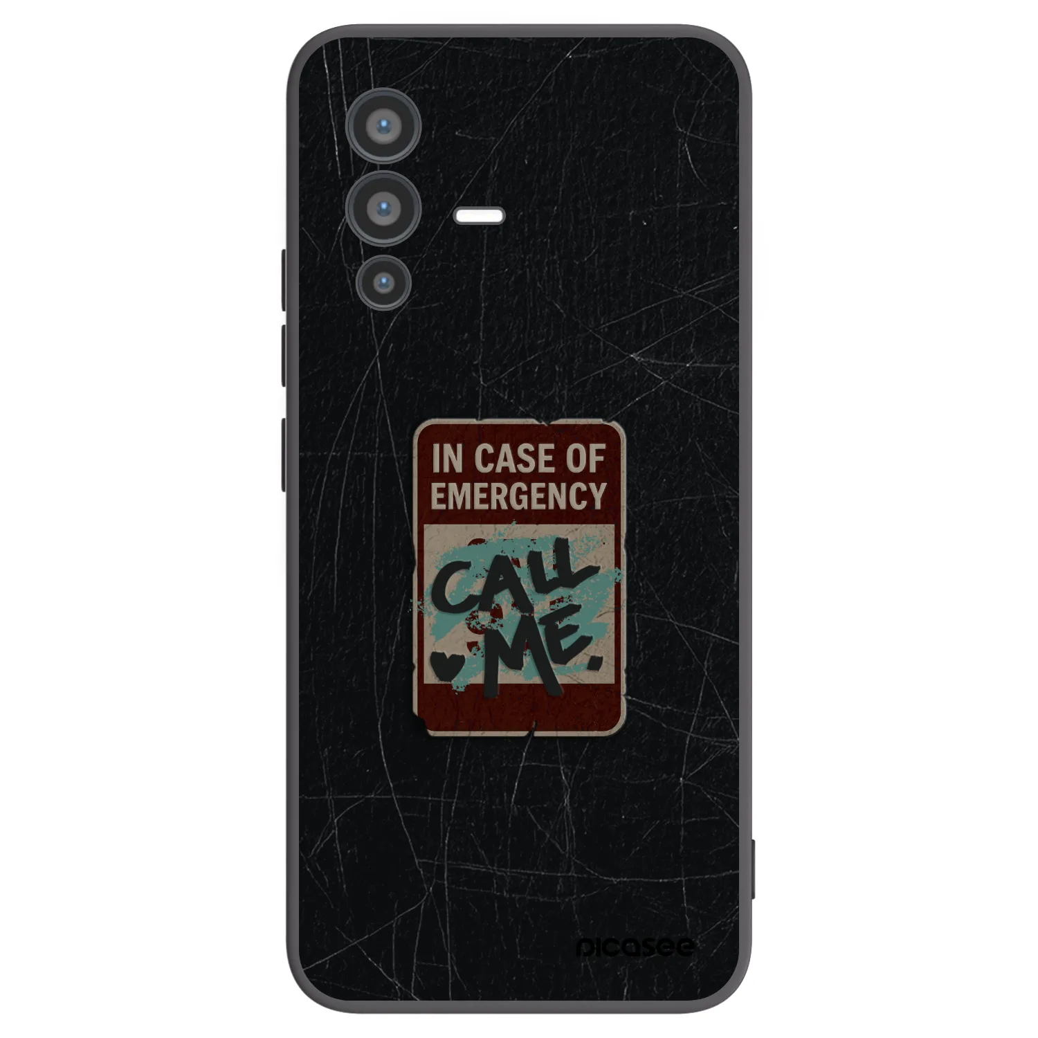 Picasee Μαύρη θήκη σιλικόνης για Vivo V23 5G - EMERGENCY