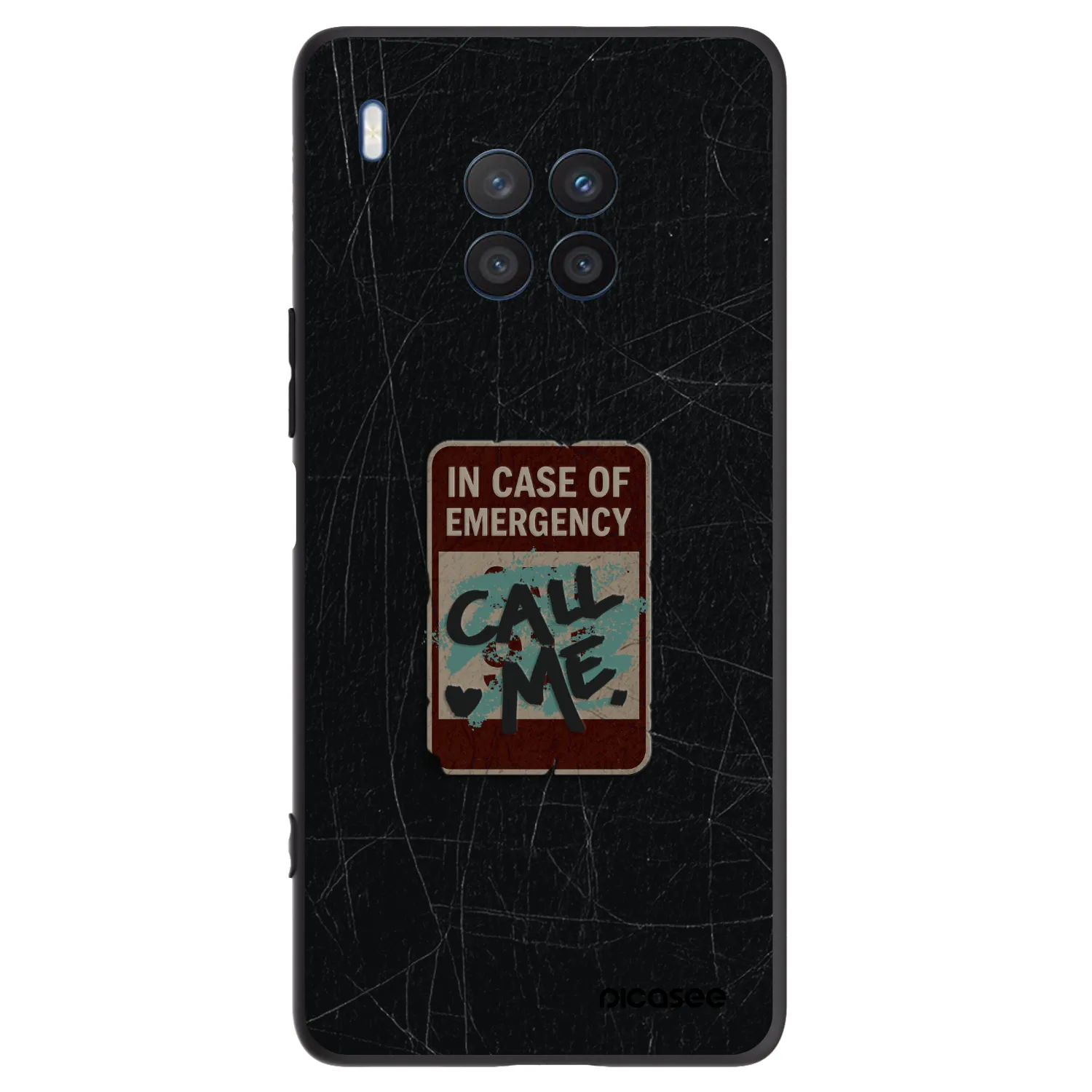 Picasee Μαύρη θήκη σιλικόνης για Honor 50 Lite - EMERGENCY