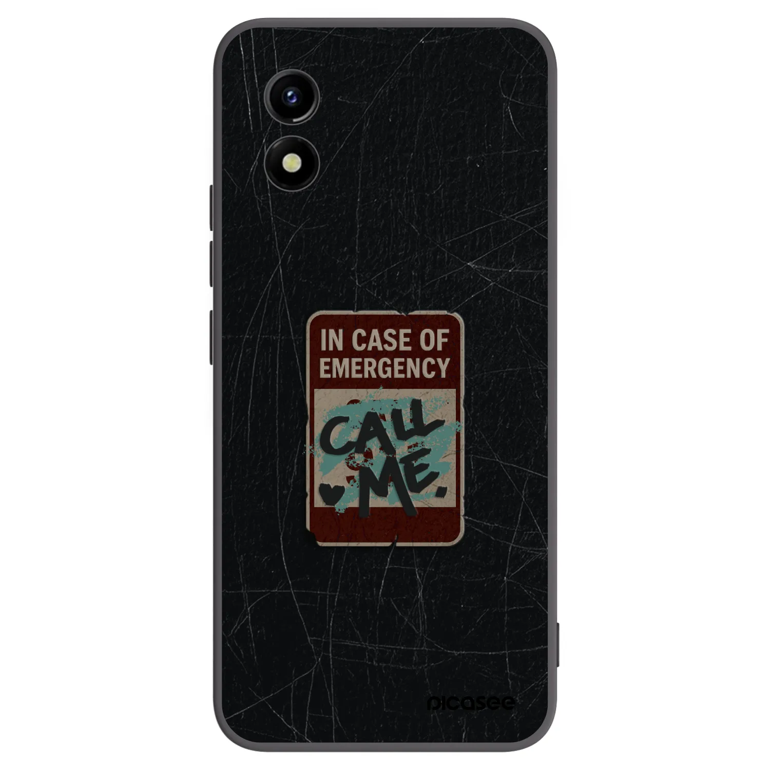 Picasee Μαύρη θήκη σιλικόνης για Vivo Y01 - EMERGENCY