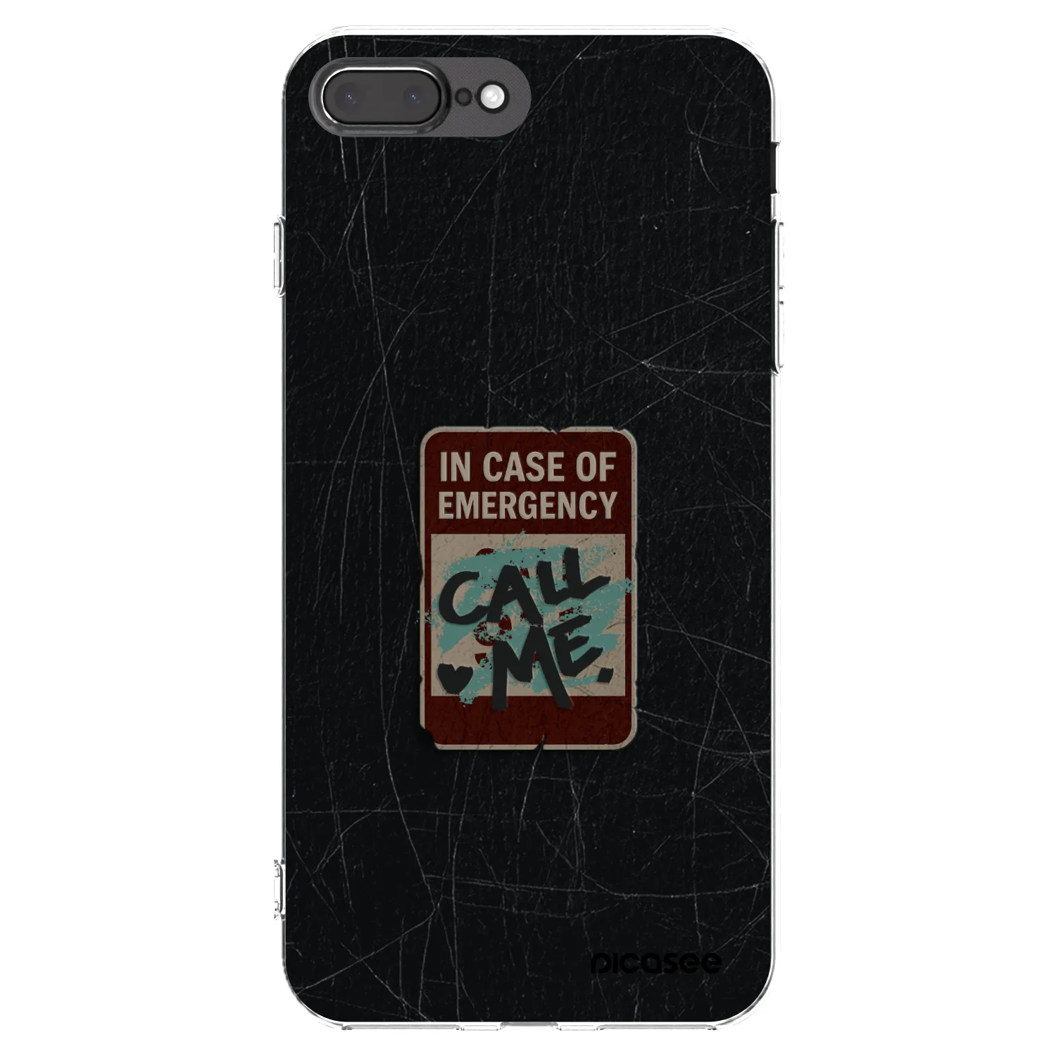 Picasee διαφανής θήκη σιλικόνης Apple iPhone 8 Plus - EMERGENCY