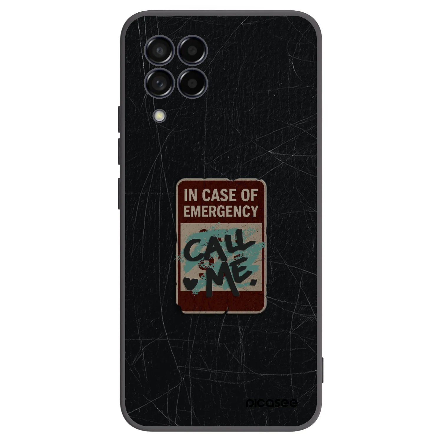 Picasee Μαύρη θήκη σιλικόνης για Samsung Galaxy M53 5G - EMERGENCY