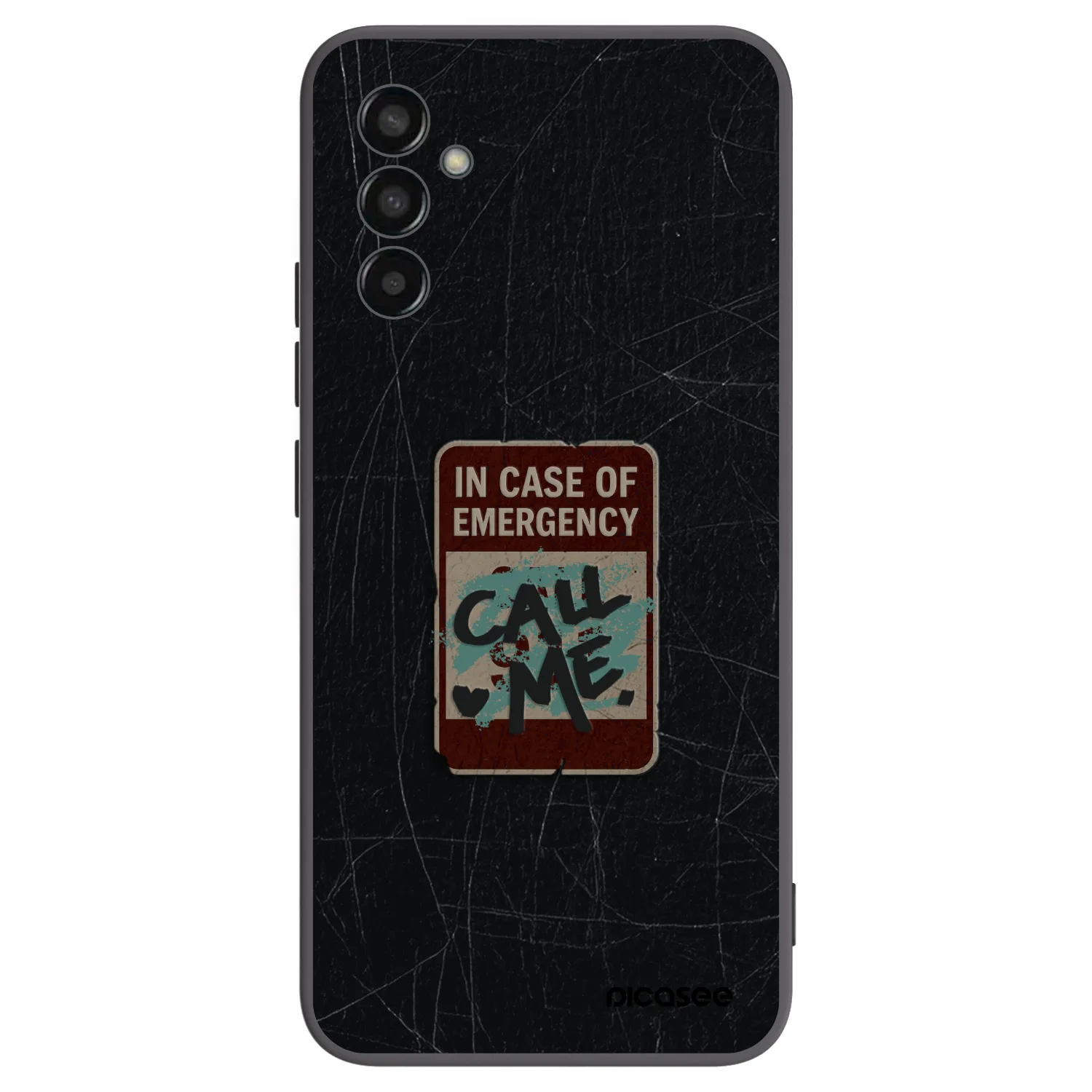 Picasee Μαύρη θήκη σιλικόνης για Samsung Galaxy M13 M135F - EMERGENCY