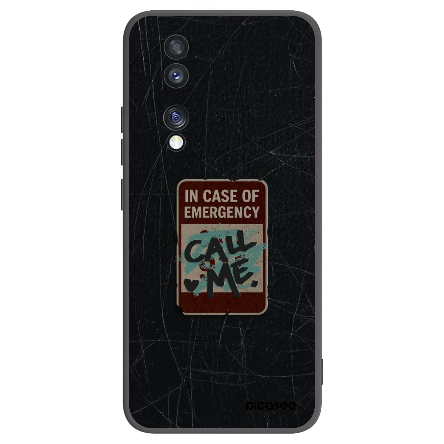 Picasee Μαύρη θήκη σιλικόνης για Honor 70 - EMERGENCY