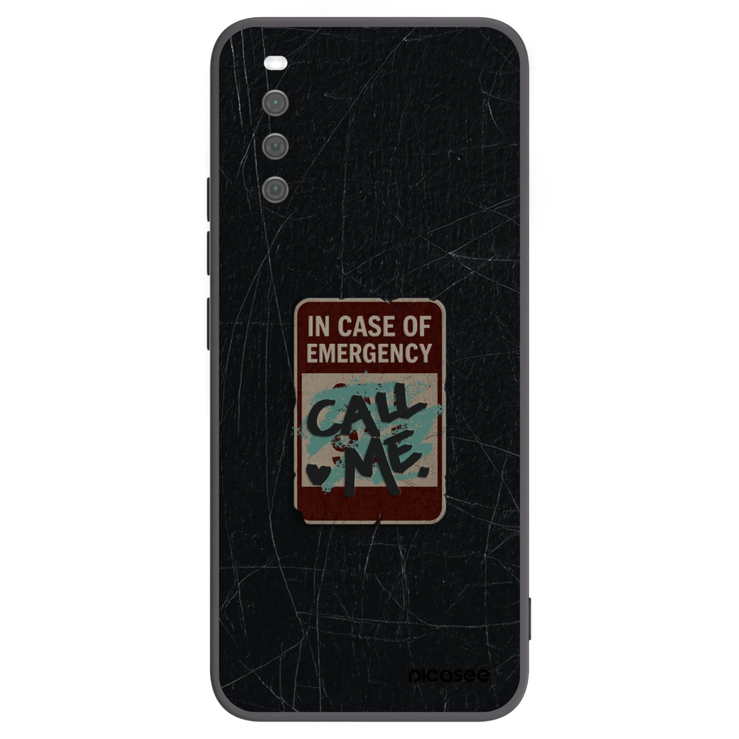 Picasee Μαύρη θήκη σιλικόνης για Sony Xperia 10 III - EMERGENCY