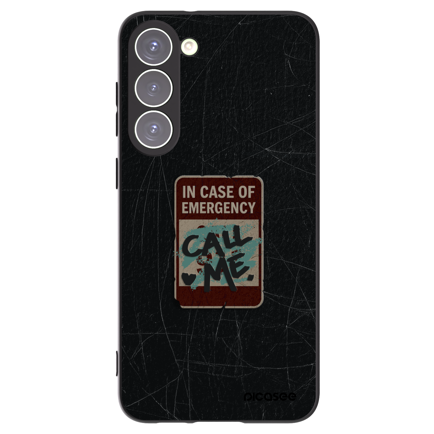 Picasee Μαύρη θήκη σιλικόνης για Samsung Galaxy S23+ 5G - EMERGENCY