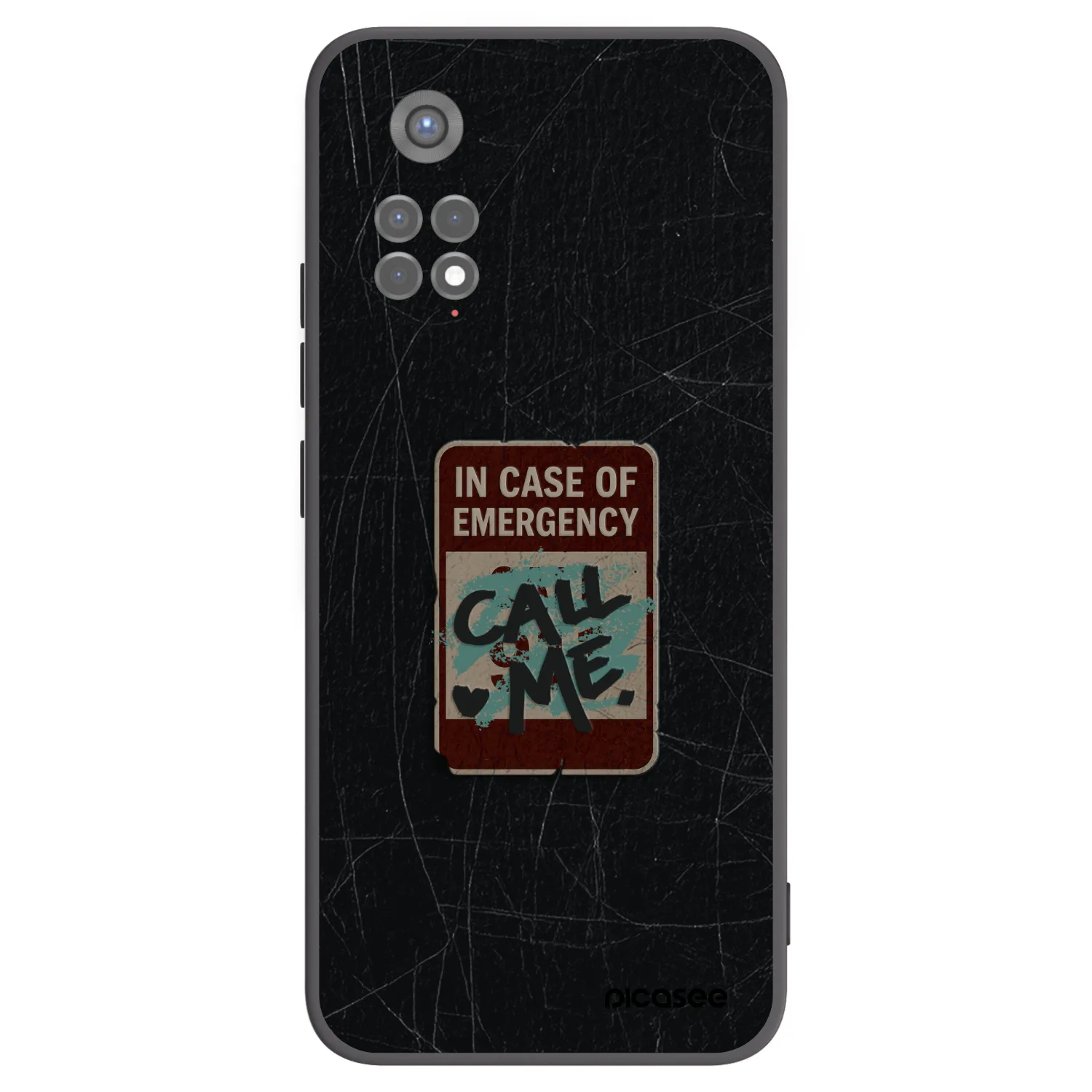 Picasee Μαύρη θήκη σιλικόνης για Xiaomi Redmi Note 11S 5G - EMERGENCY