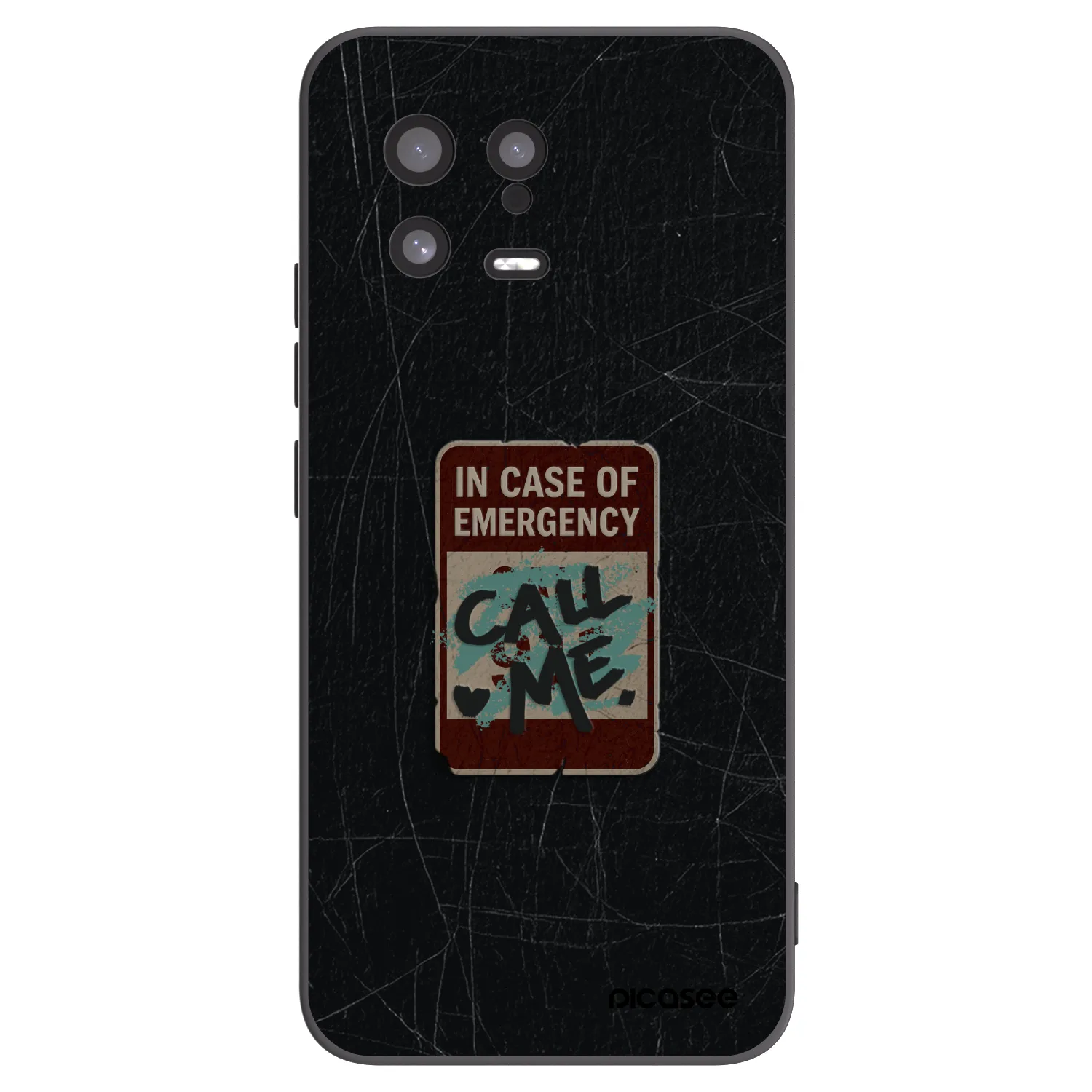 Picasee Μαύρη θήκη σιλικόνης για Xiaomi 13 - EMERGENCY