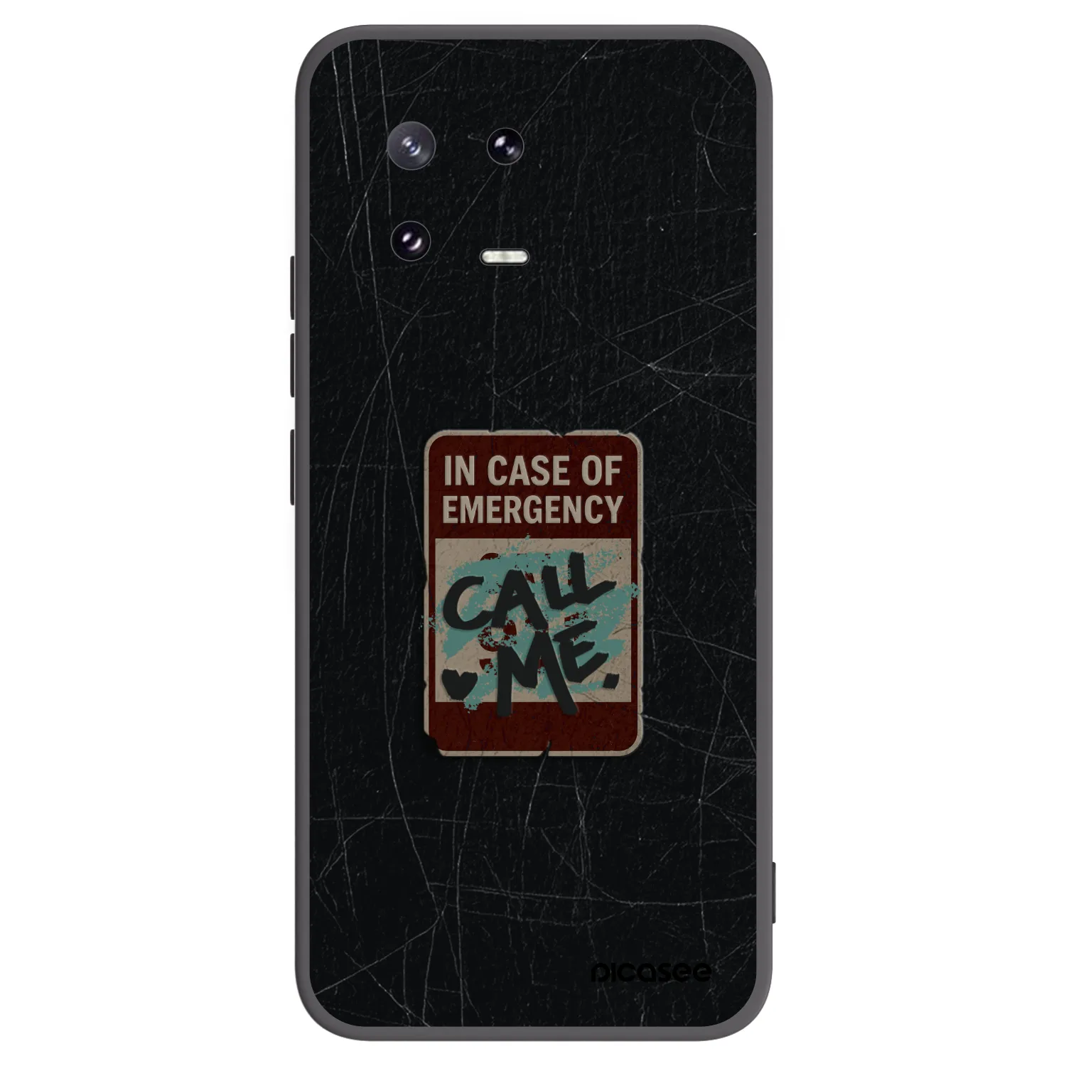 Picasee Μαύρη θήκη σιλικόνης για Xiaomi 13 Pro - EMERGENCY