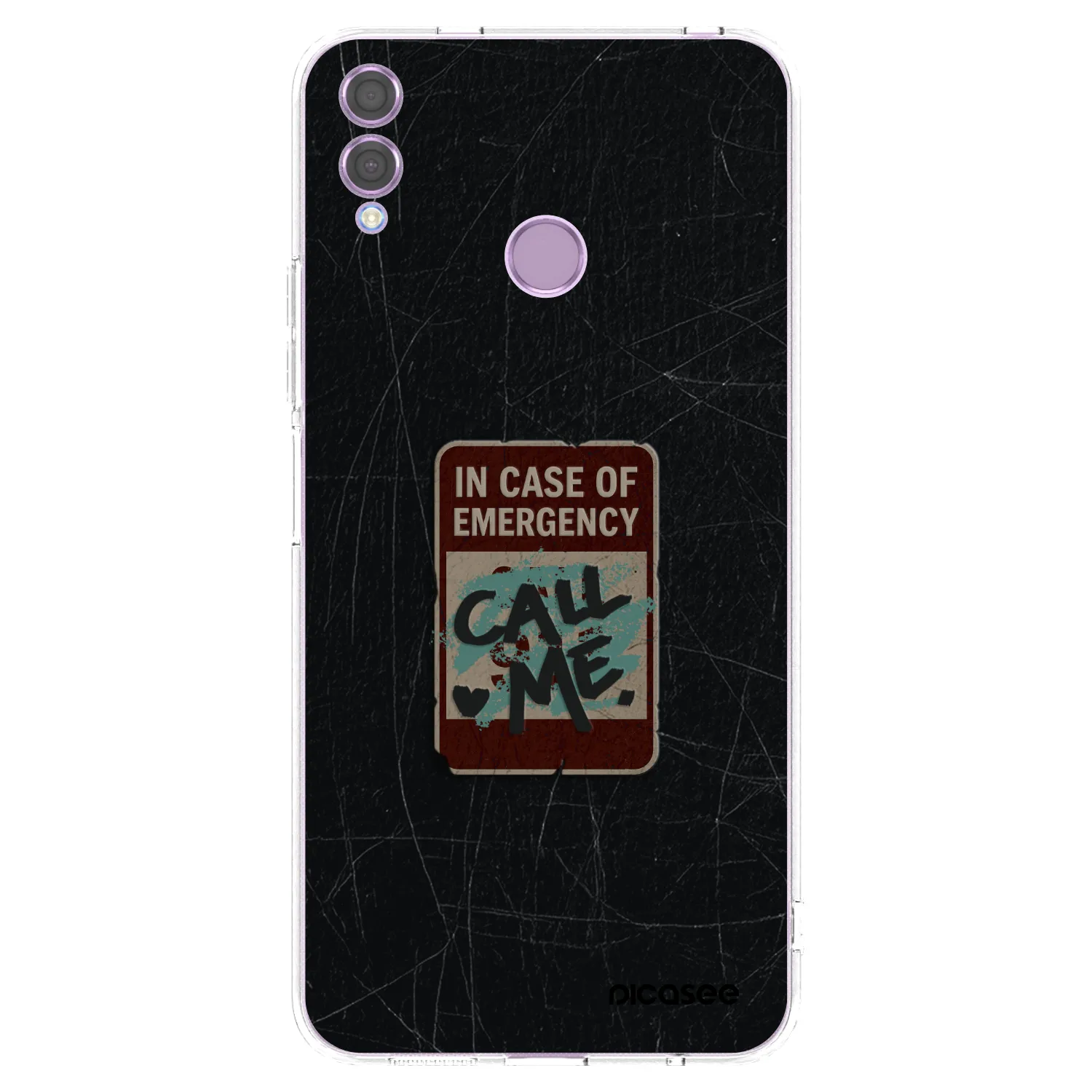 Picasee διαφανής θήκη σιλικόνης Honor 8X - EMERGENCY