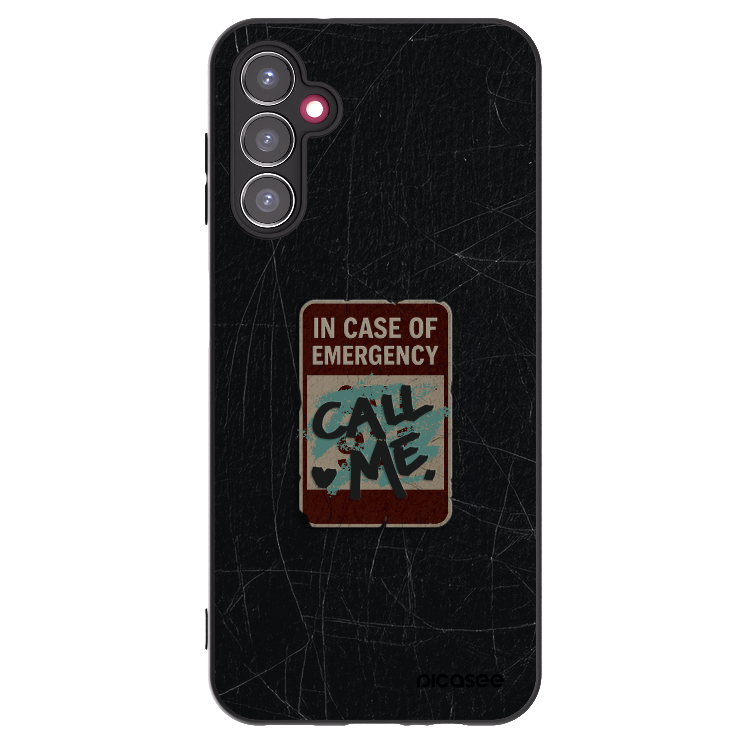 Picasee Μαύρη θήκη σιλικόνης για Samsung Galaxy A14 4G A145R - EMERGENCY