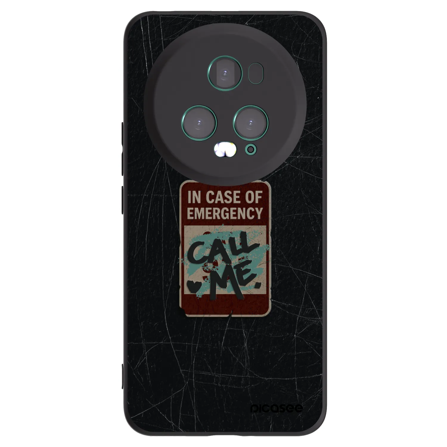 Picasee Μαύρη θήκη σιλικόνης για Honor Magic5 Pro - EMERGENCY