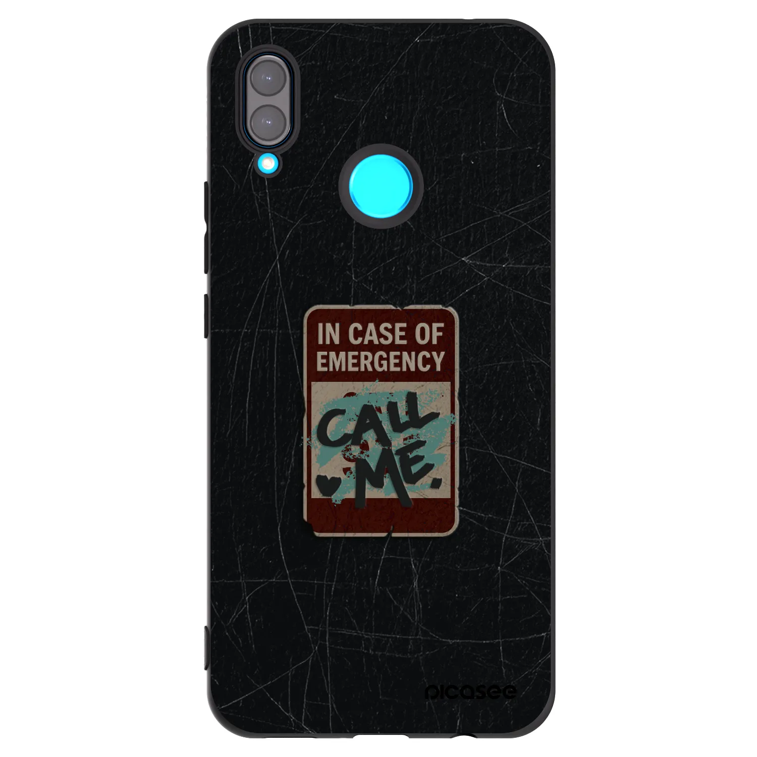 Picasee Μαύρη θήκη σιλικόνης για Huawei Nova 3i - EMERGENCY
