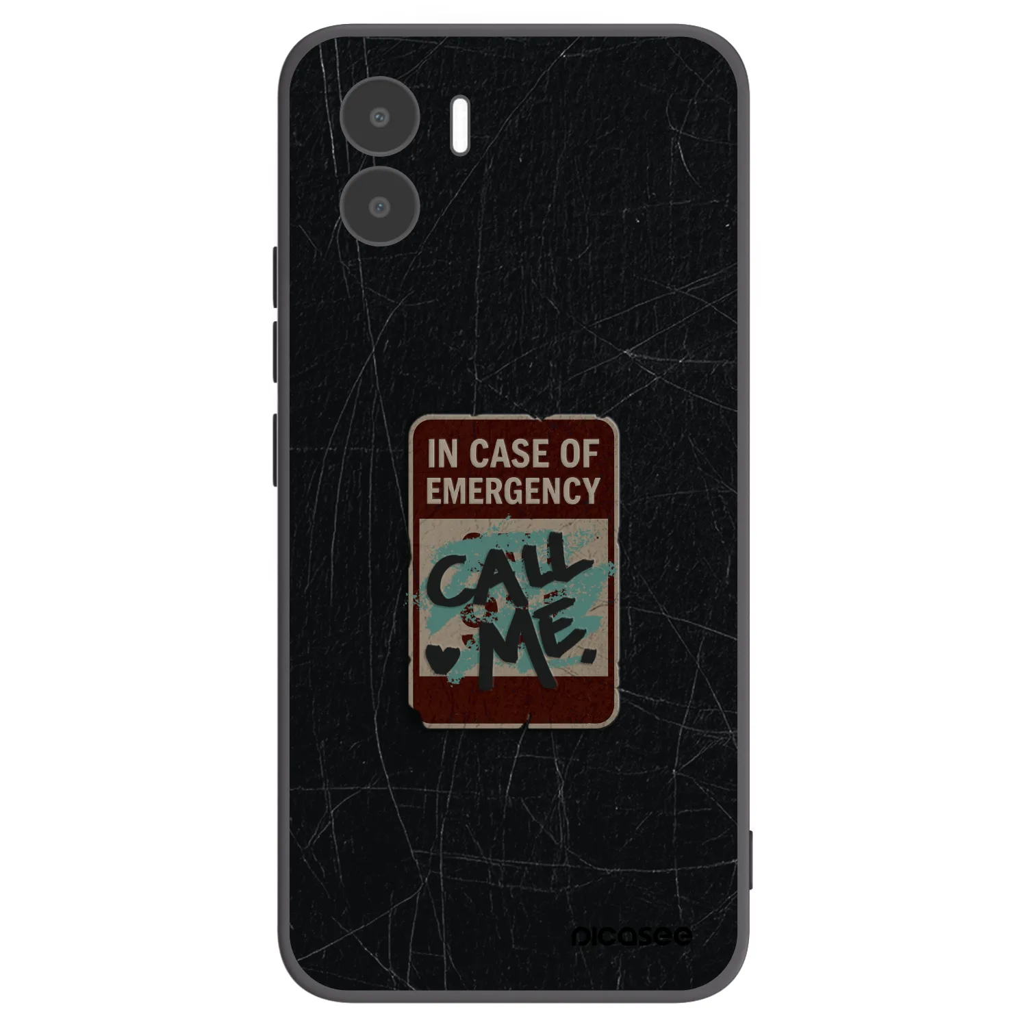 Picasee Μαύρη θήκη σιλικόνης για Xiaomi Redmi A2 - EMERGENCY