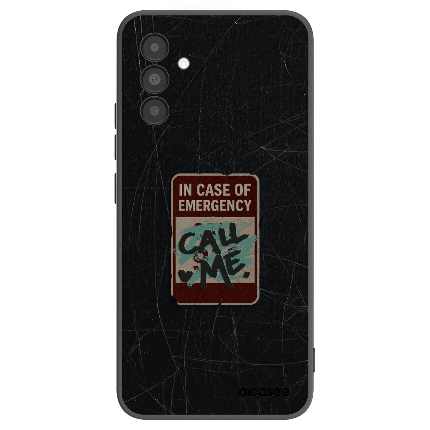 Picasee Μαύρη θήκη σιλικόνης για Samsung Galaxy A04s A047F - EMERGENCY