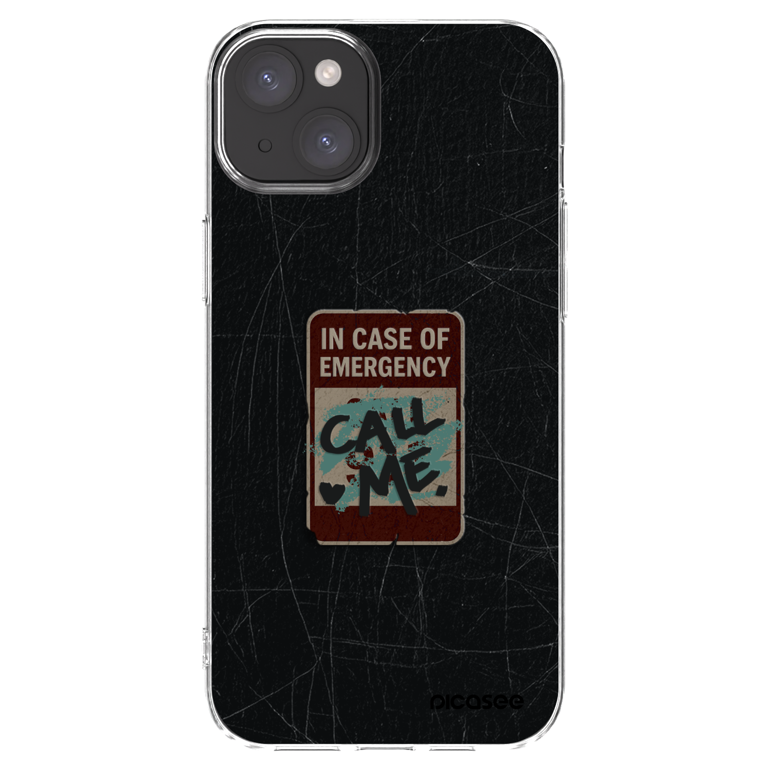 Picasee διαφανής θήκη σιλικόνης Apple iPhone 15 Plus - EMERGENCY