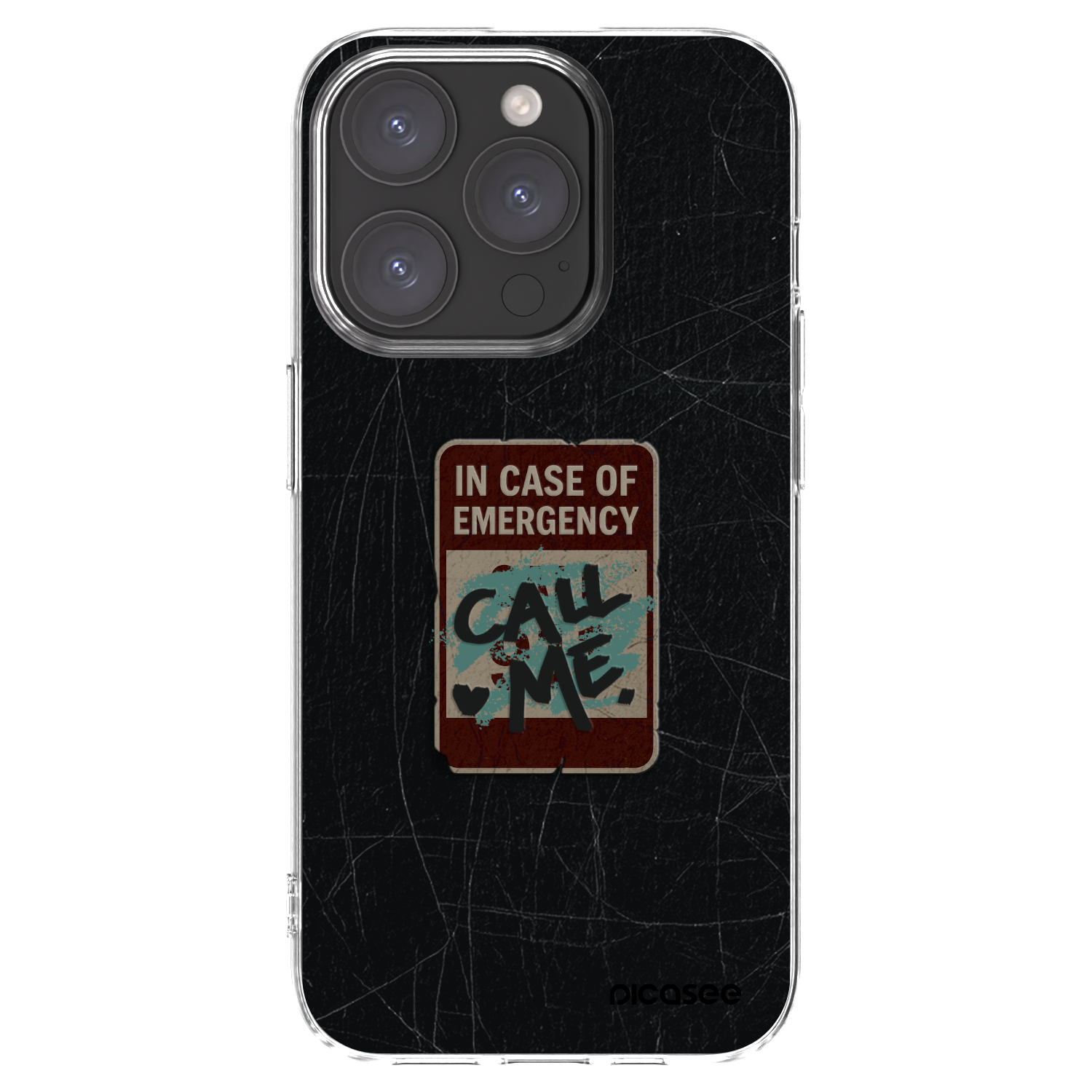 Picasee διαφανής θήκη σιλικόνης Apple iPhone 15 Pro - EMERGENCY