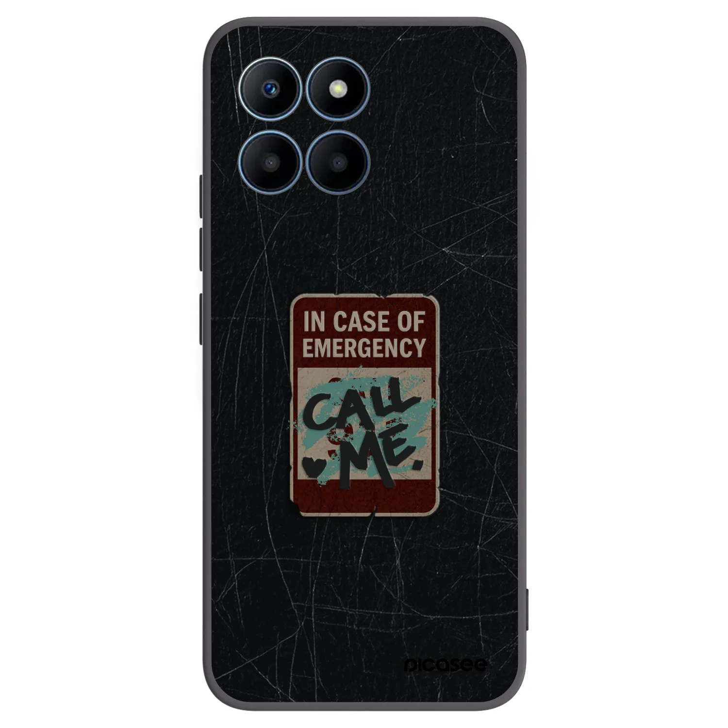Picasee Μαύρη θήκη σιλικόνης για Honor 70 Lite - EMERGENCY