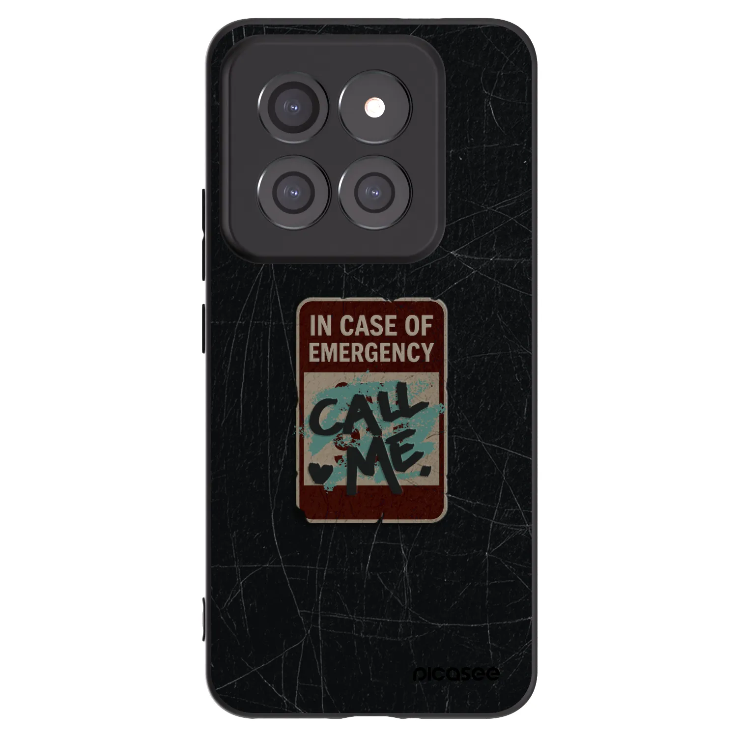 Picasee Μαύρη θήκη σιλικόνης για Xiaomi 14 Pro - EMERGENCY