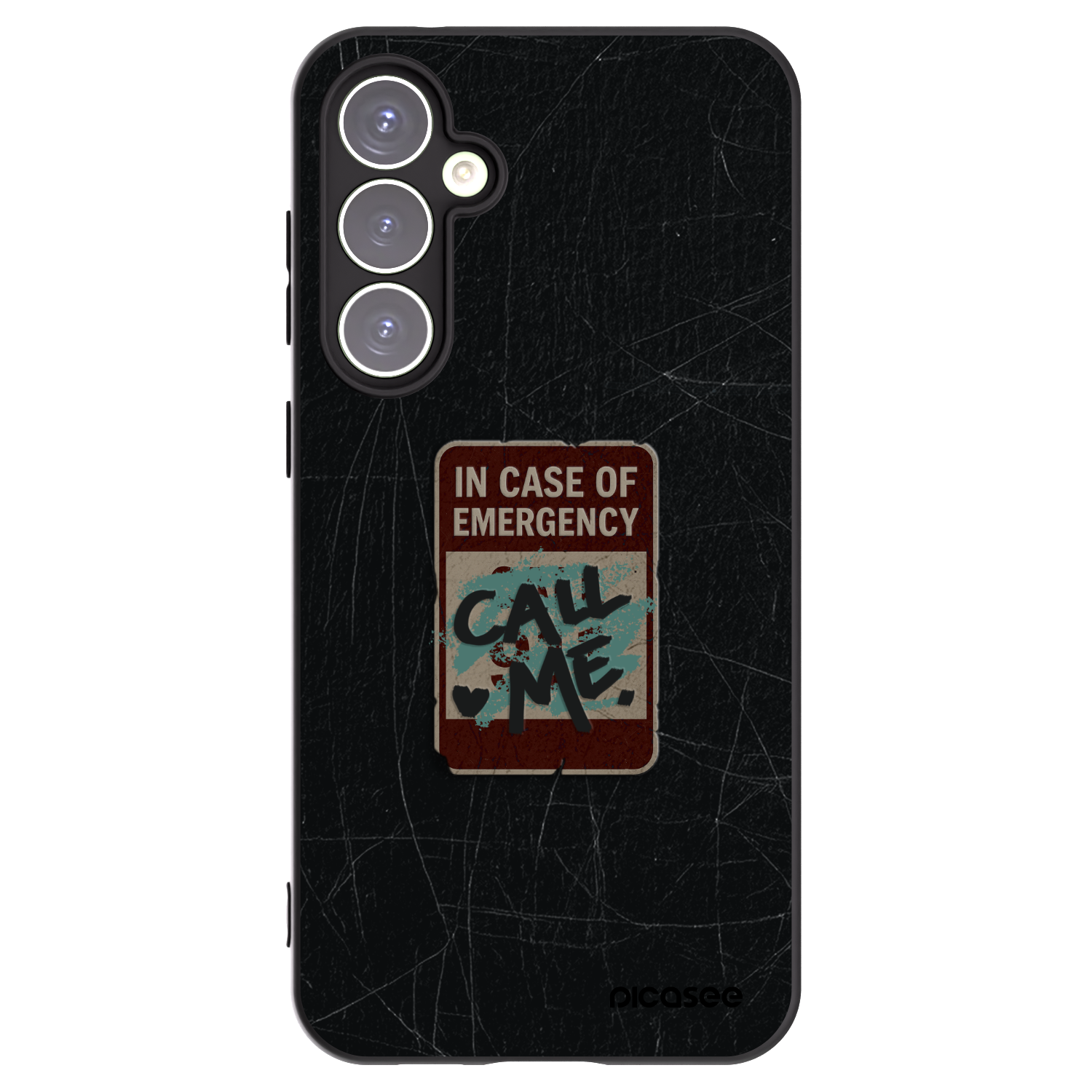 Picasee Μαύρη θήκη σιλικόνης για Samsung Galaxy S23 FE S711B - EMERGENCY
