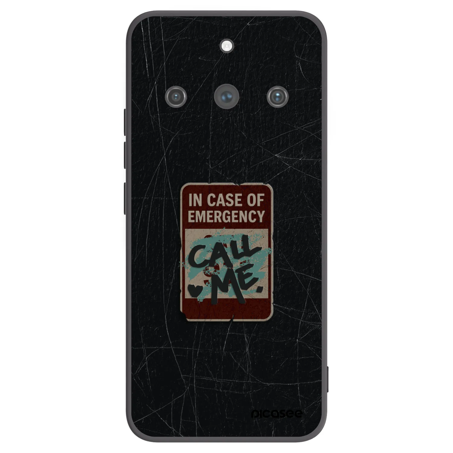 Picasee Μαύρη θήκη σιλικόνης για Realme 11 Pro+ - EMERGENCY