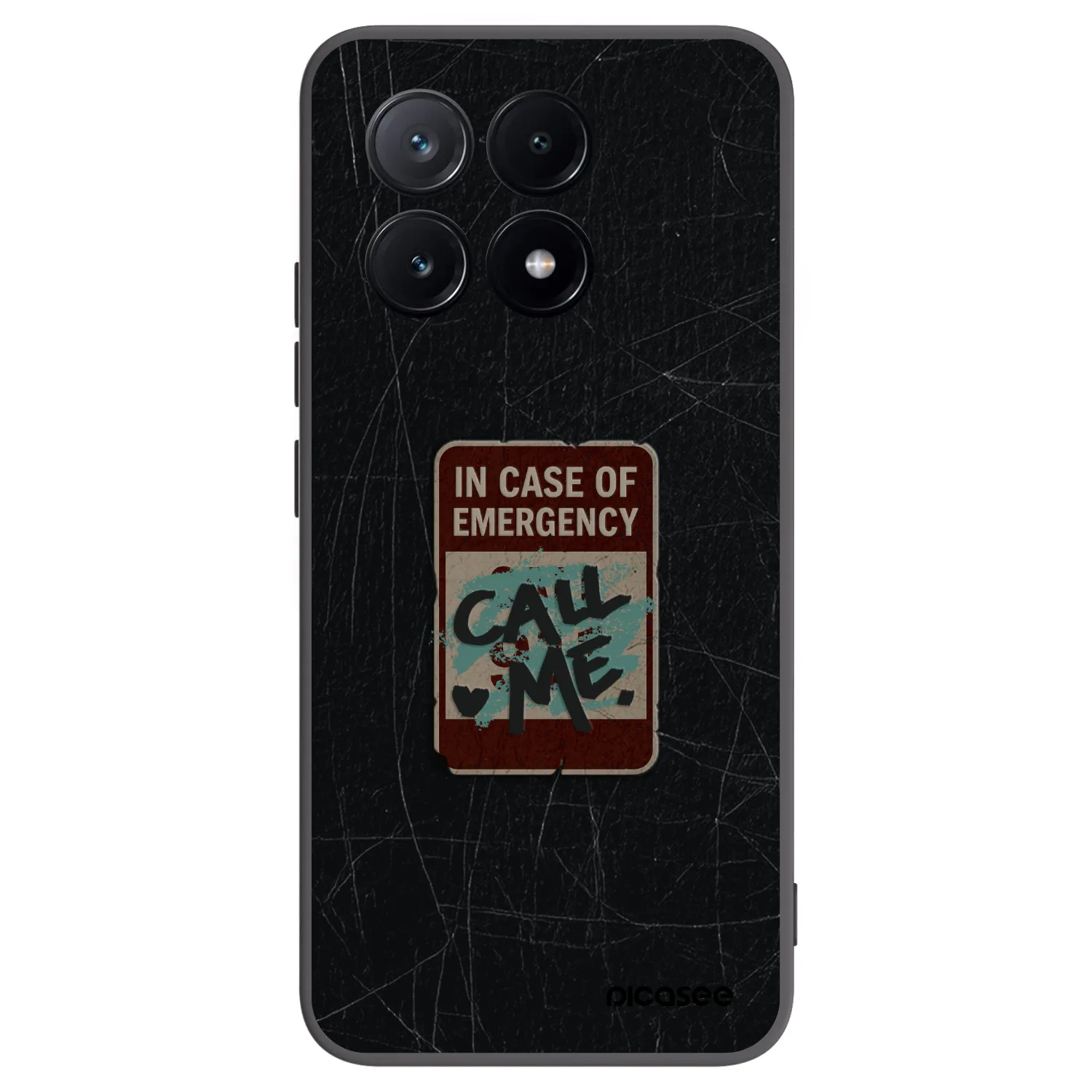 Picasee Μαύρη θήκη σιλικόνης για Xiaomi Poco X6 Pro - EMERGENCY