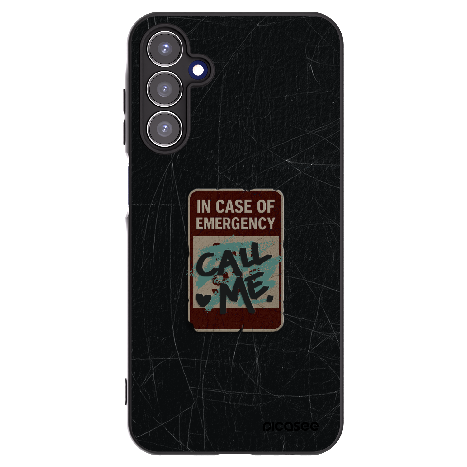 Picasee Μαύρη θήκη σιλικόνης για Samsung Galaxy A15 A155F 4G - EMERGENCY