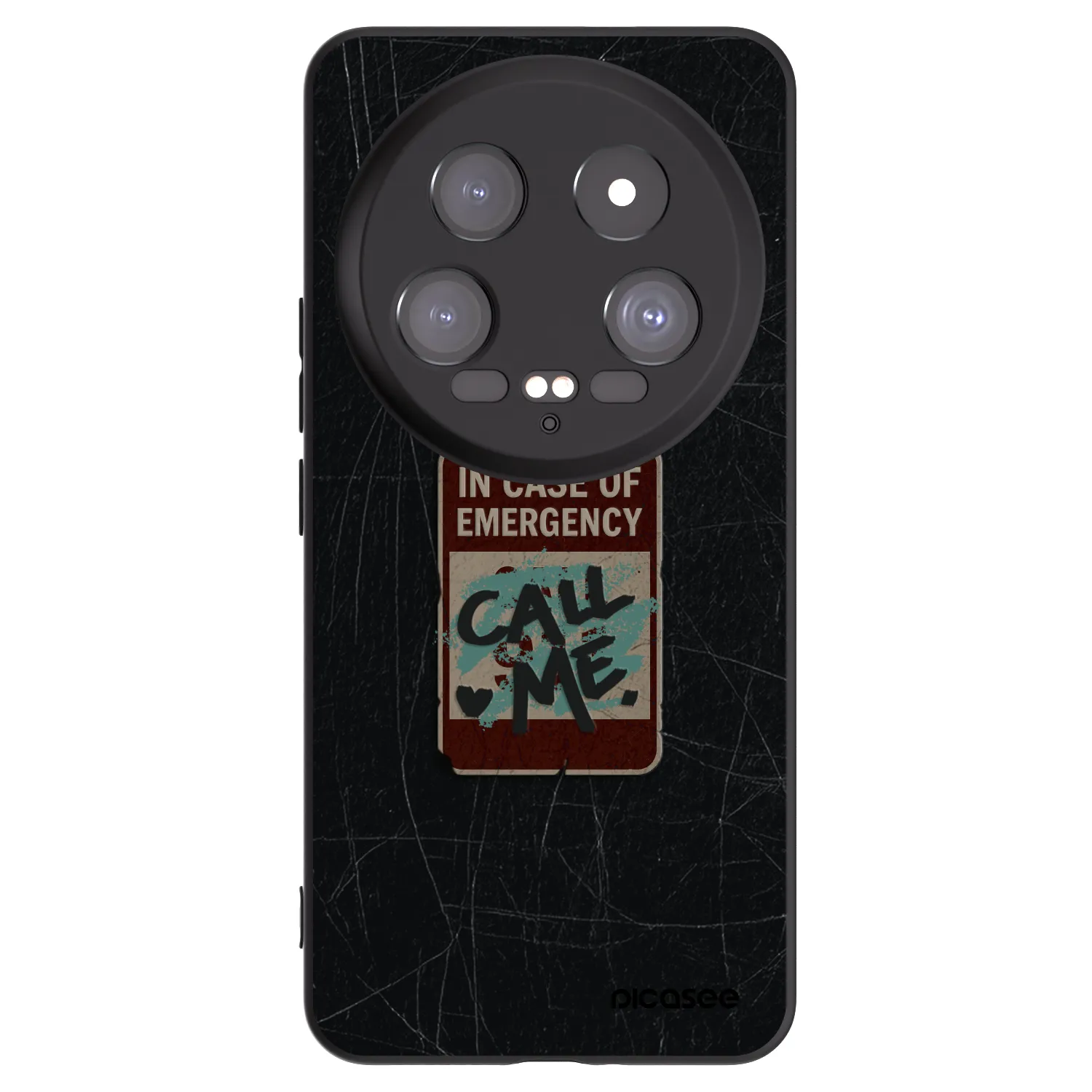 Picasee Μαύρη θήκη σιλικόνης για Xiaomi 14 Ultra - EMERGENCY