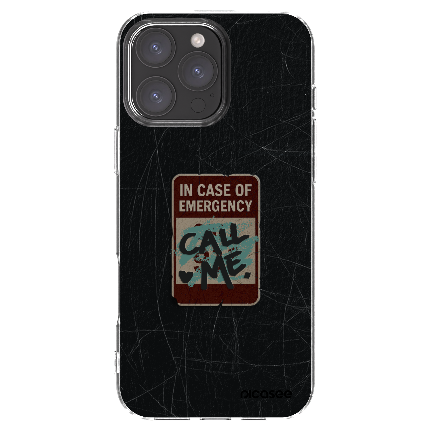 Picasee διαφανής θήκη σιλικόνης Apple iPhone 16 Pro Max - EMERGENCY