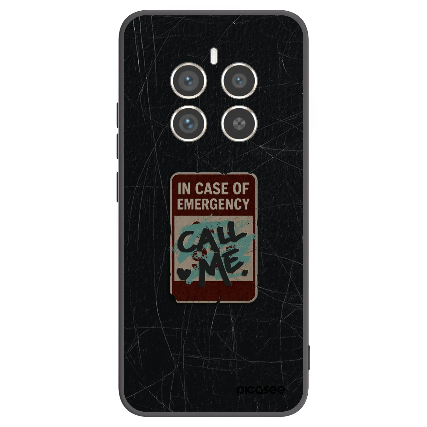 Picasee Μαύρη θήκη σιλικόνης για Realme 12 Pro 5G - EMERGENCY