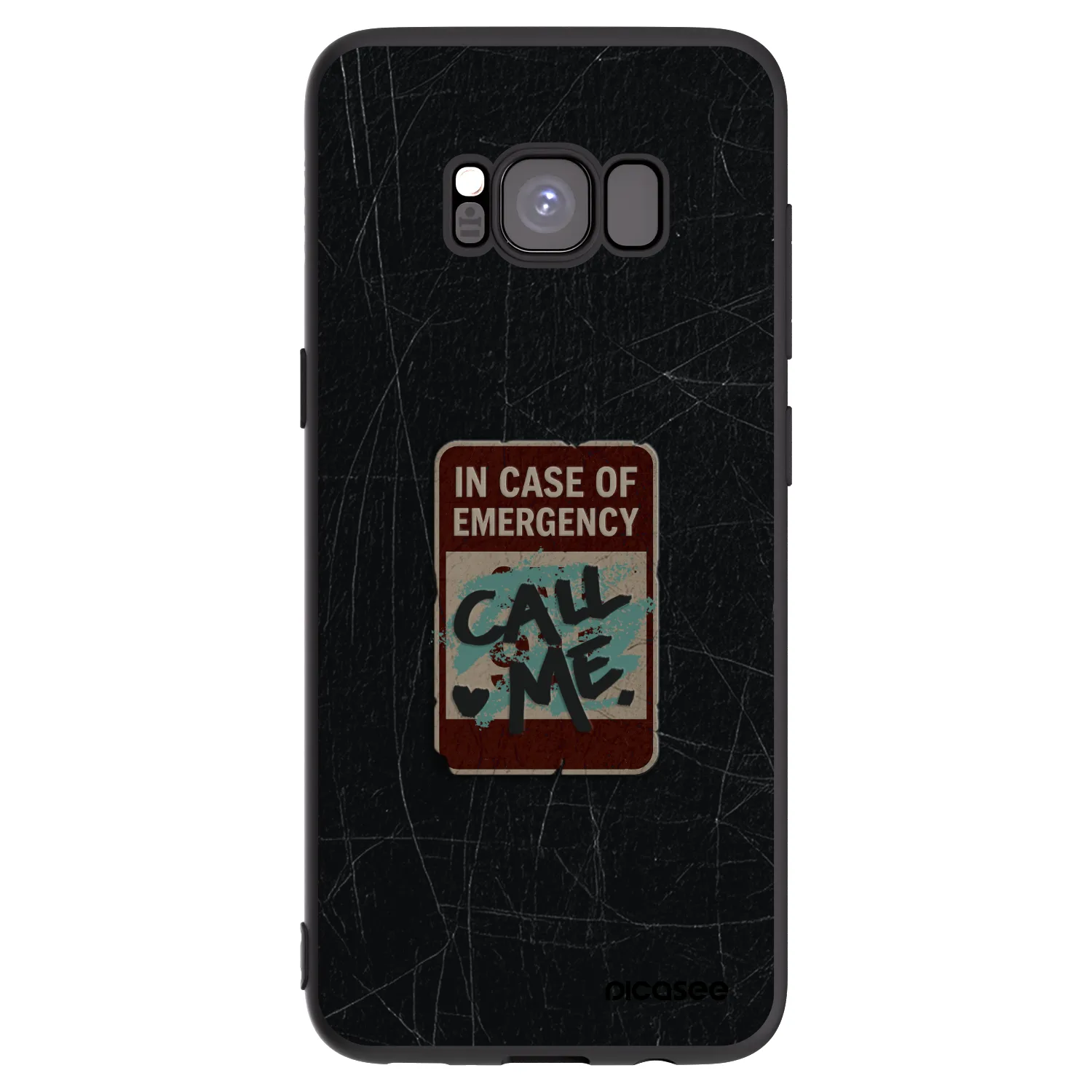 Picasee Μαύρη θήκη σιλικόνης για Samsung Galaxy S8 G950F - EMERGENCY