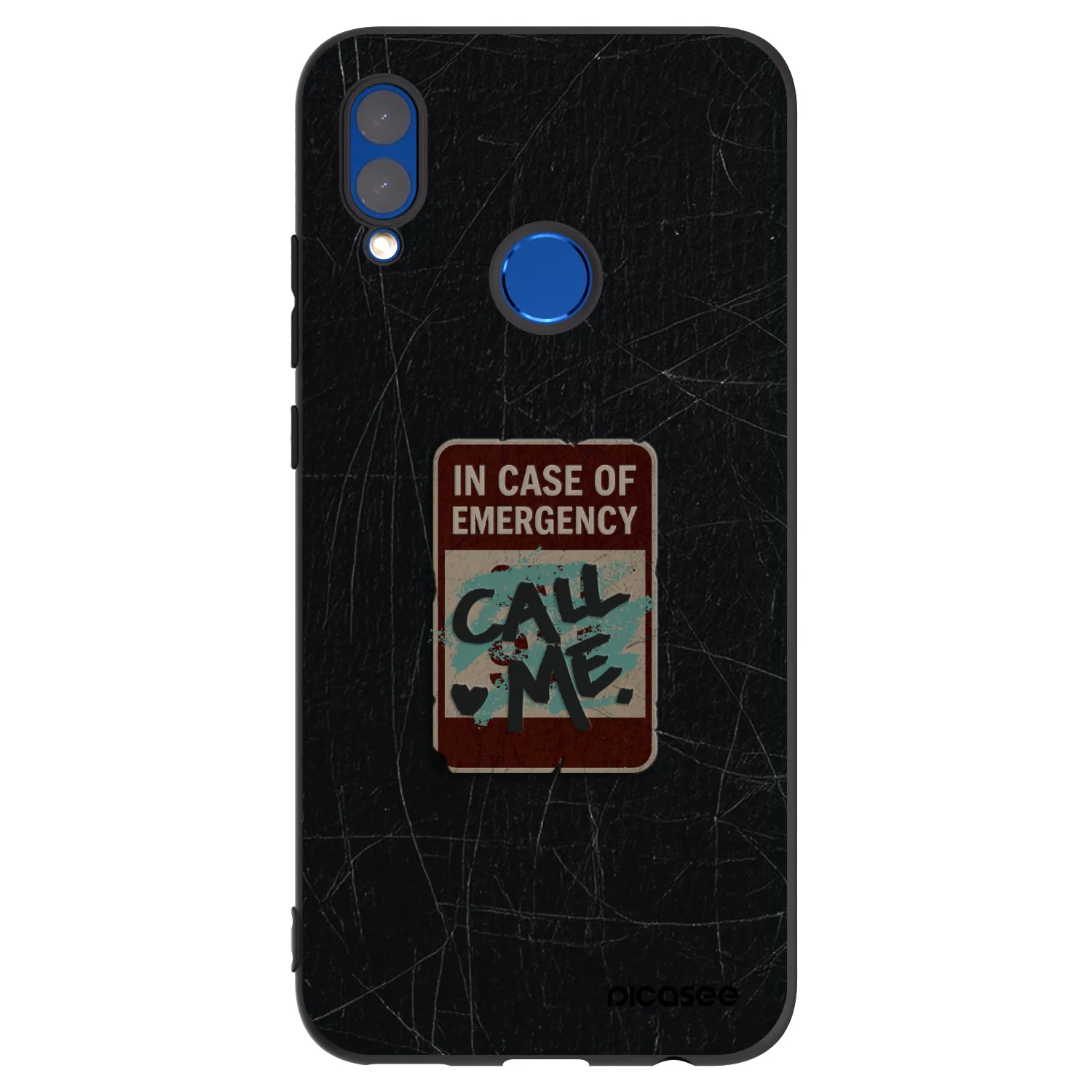 Picasee Μαύρη θήκη σιλικόνης για Honor 10 Lite - EMERGENCY